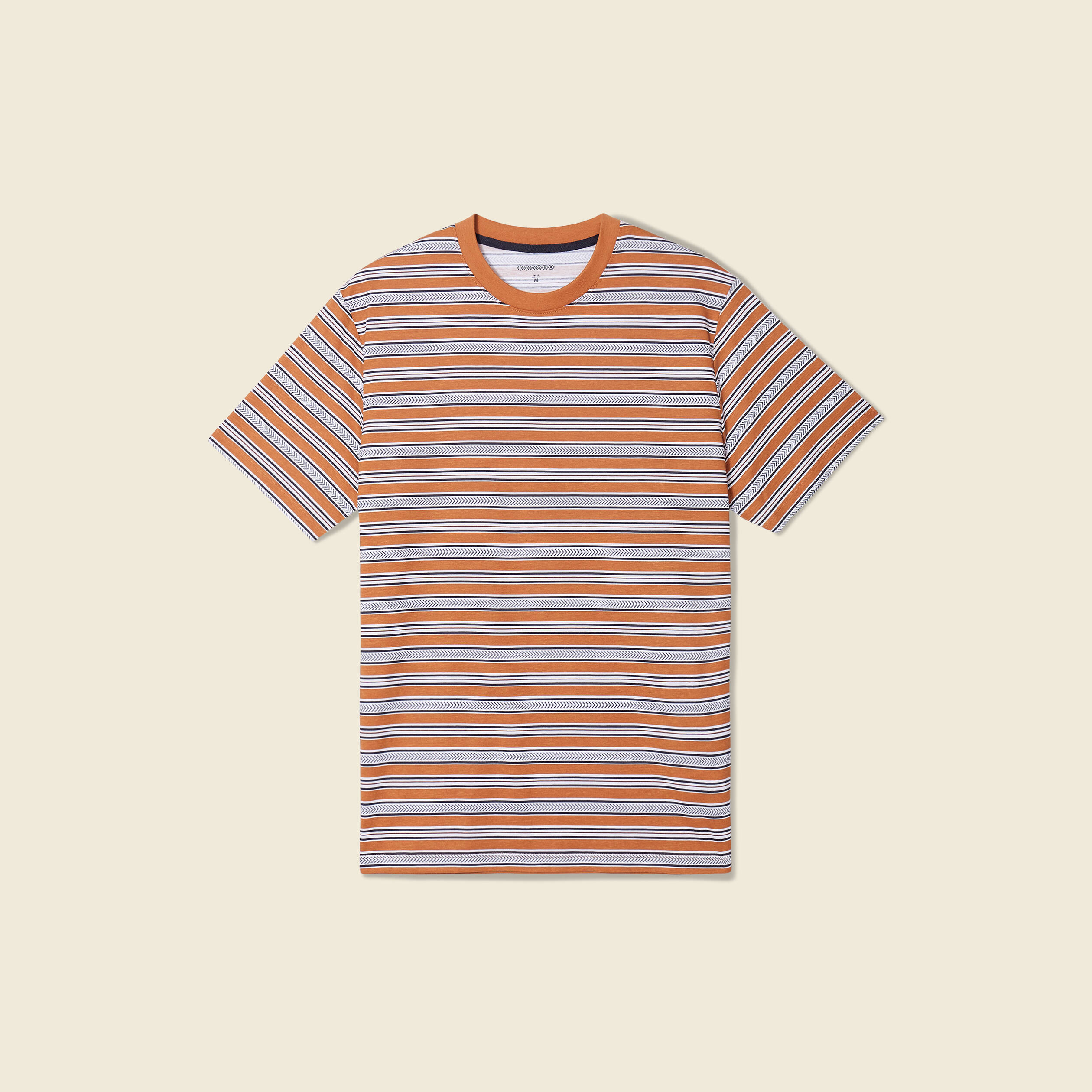 t shirt manches courtes marron clair homme T-shirt manches courtes marron clair homme