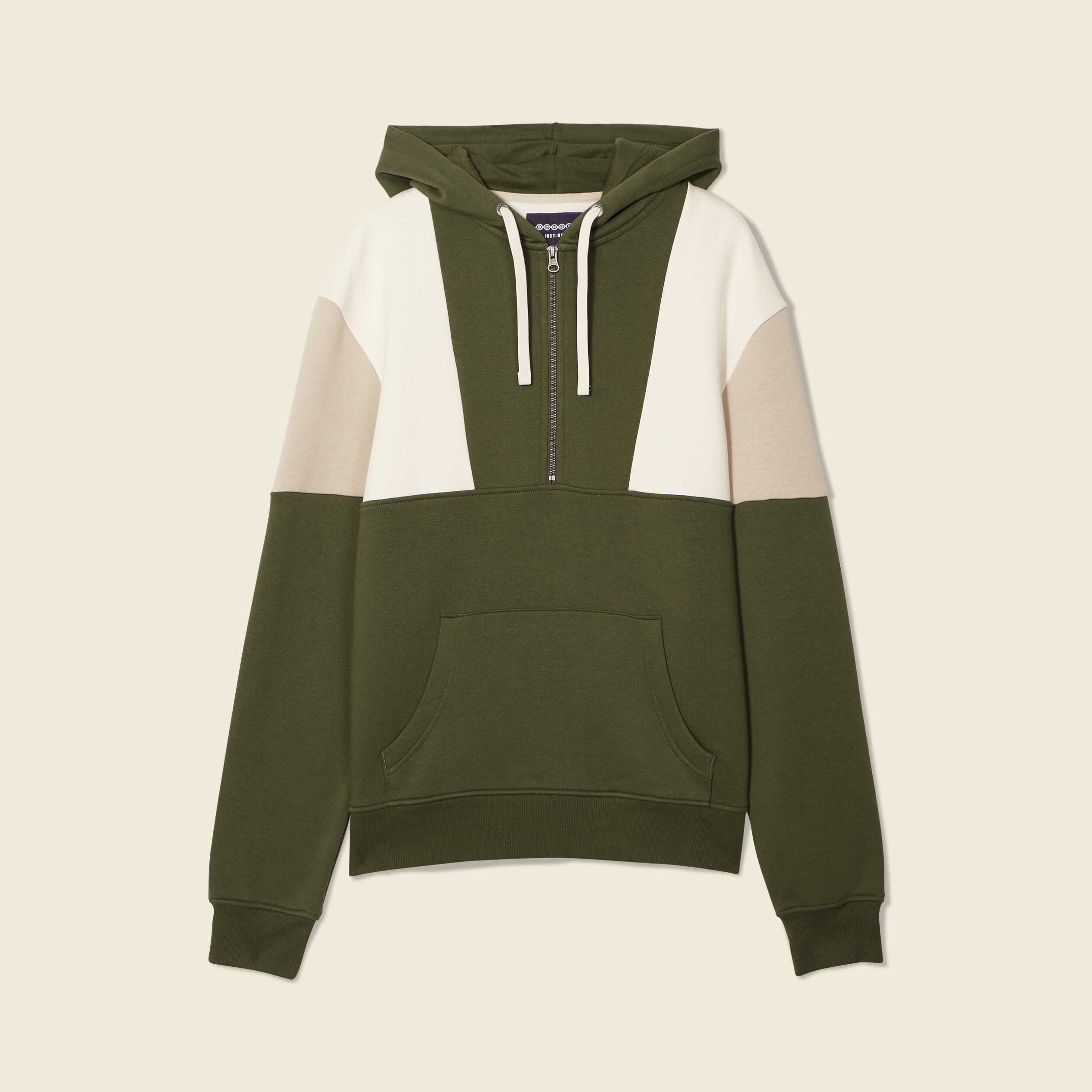 Sweat co responsable vert kaki homme Vibs
