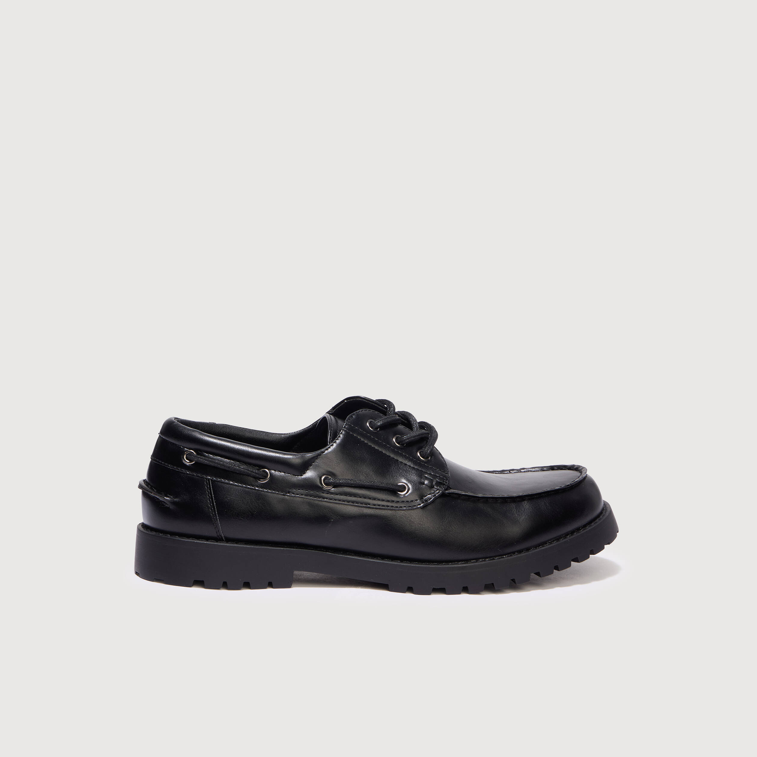 Mocassins &agrave; lacets noir homme
