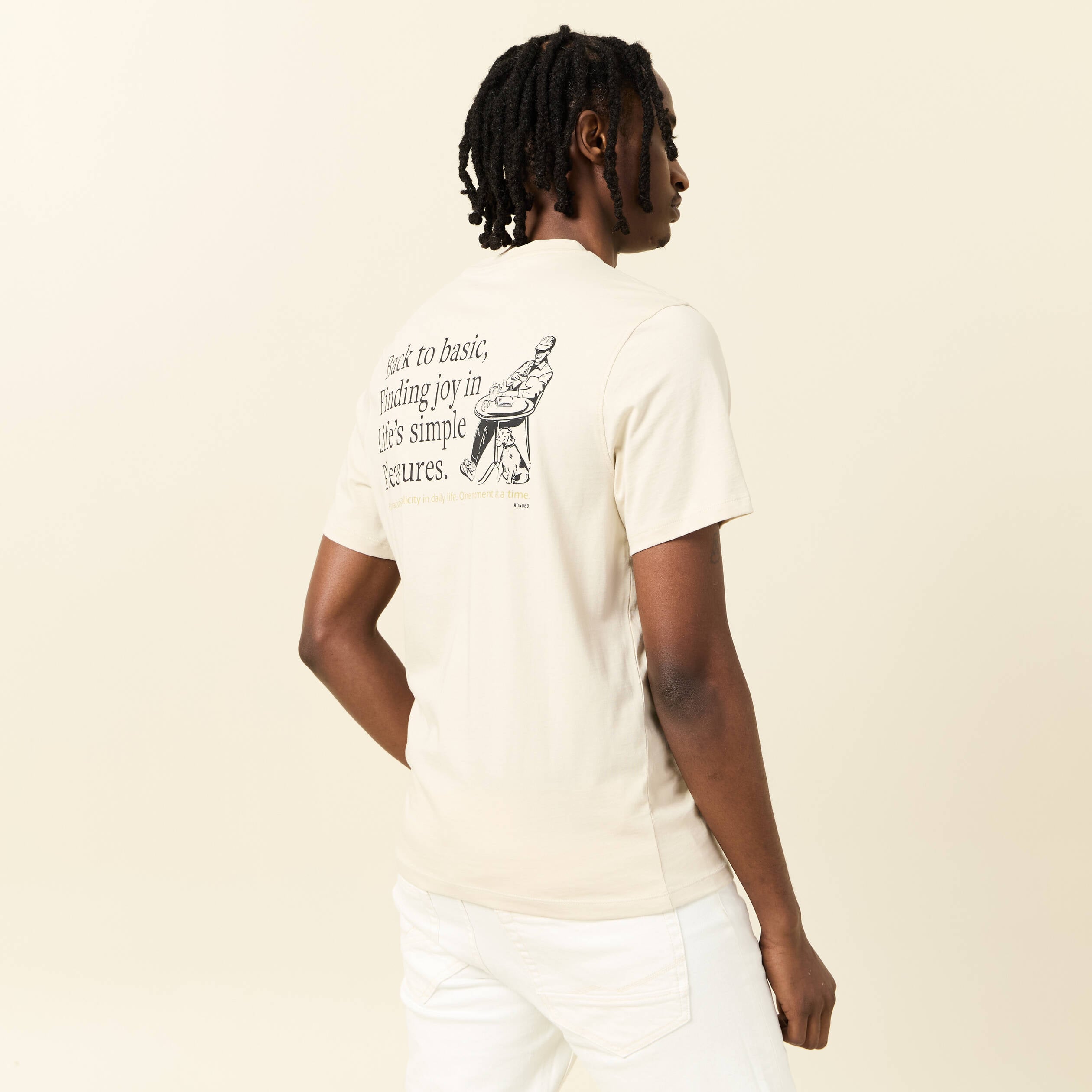 T-shirt manches courtes sable homme