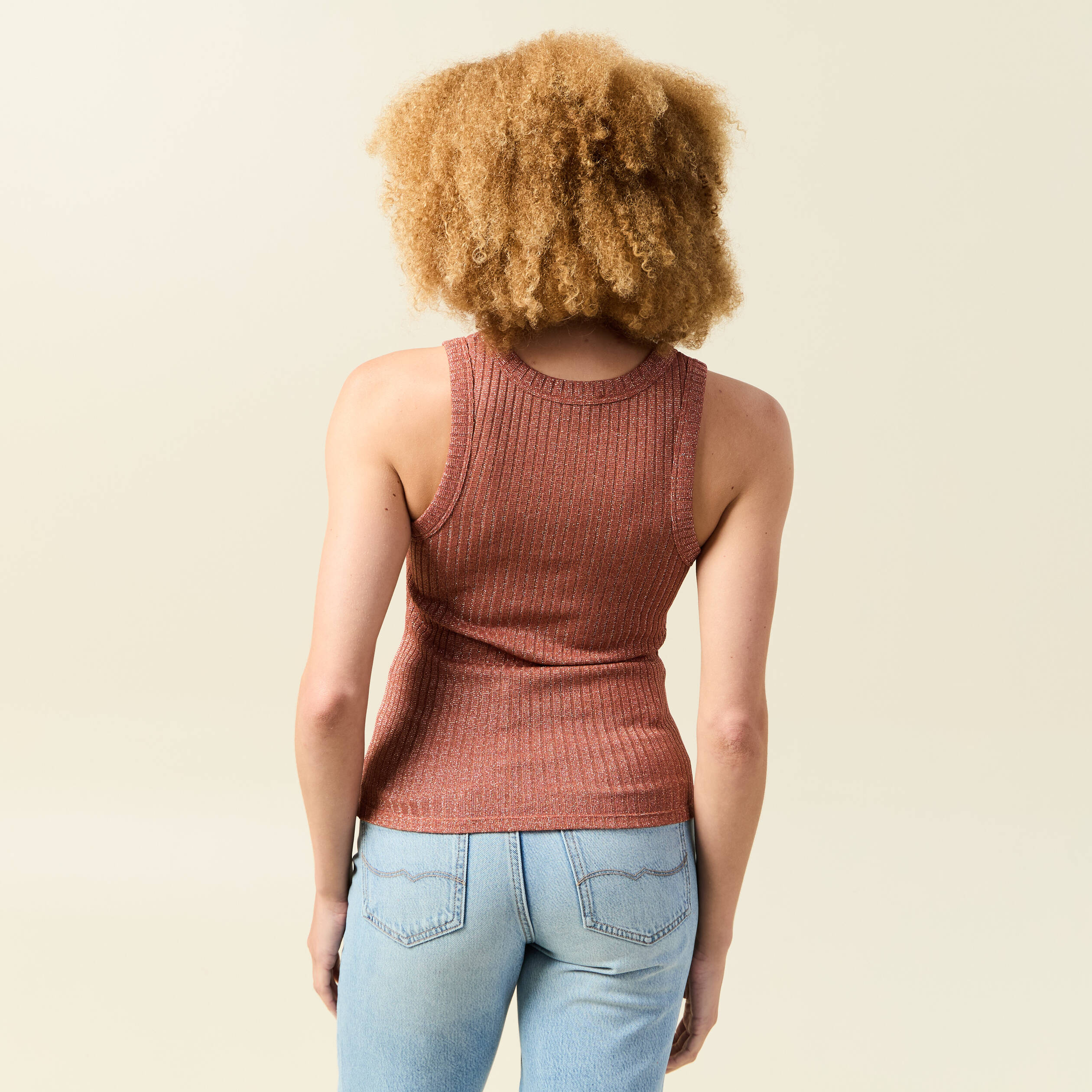 D&eacute;bardeur sans manches vieux rose femme