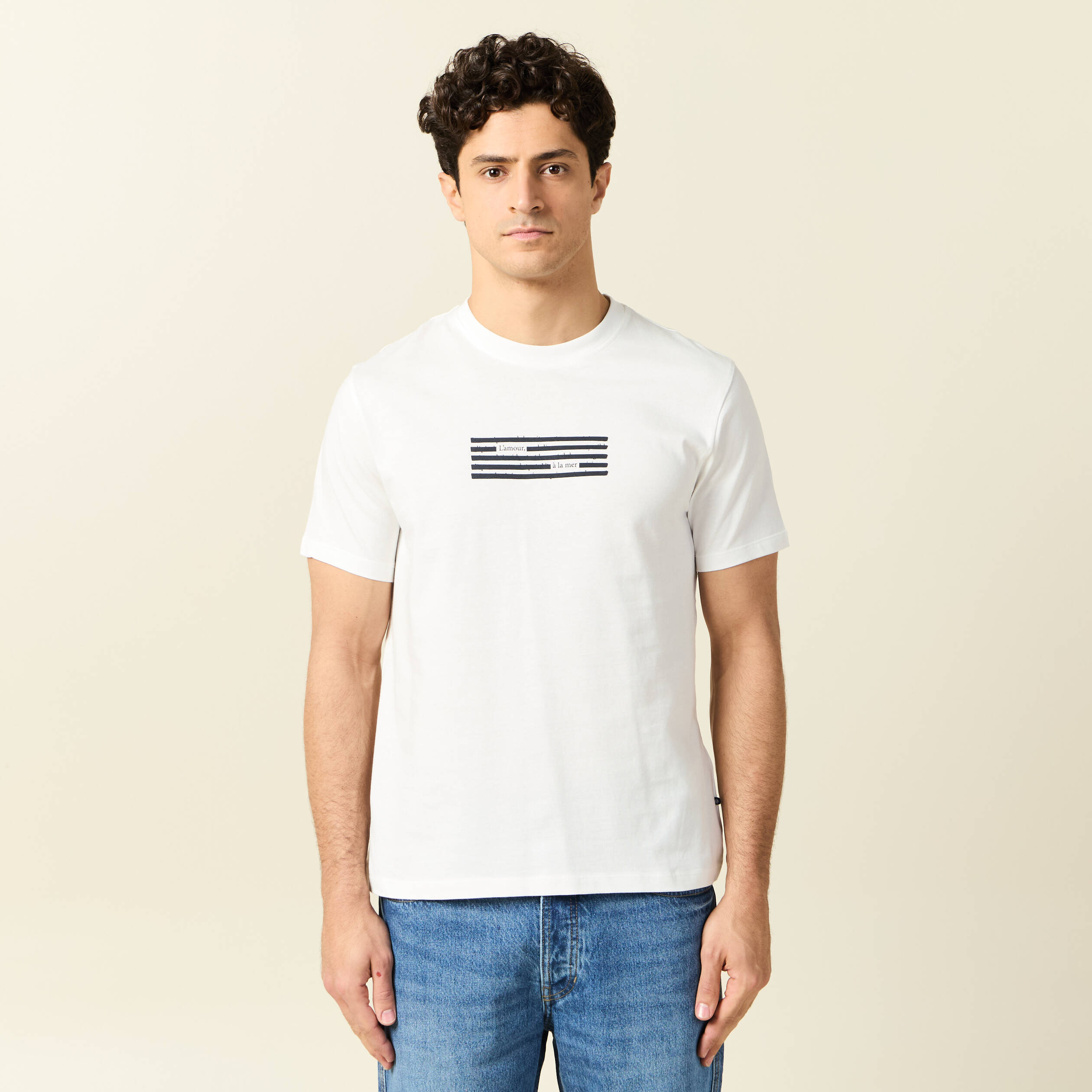 Col Rond Tee Shirt Blanc Homme Bonne QualitÃ© Tee Shirt Homme