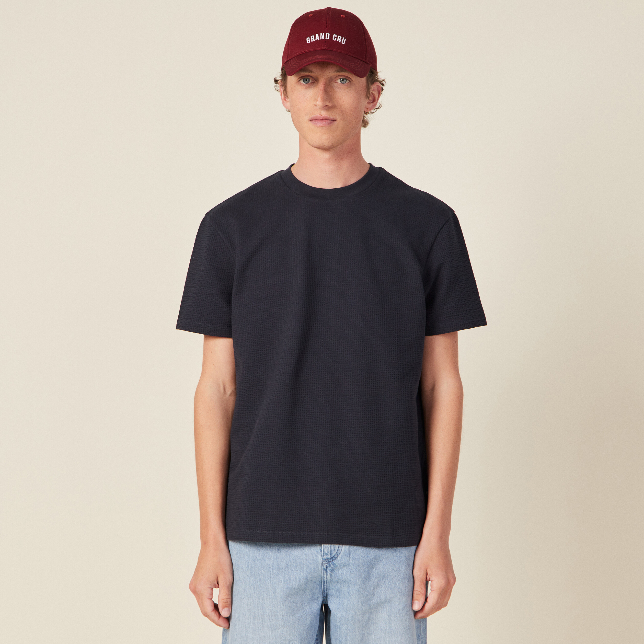 T-shirt éco-responsable bleu marine homme