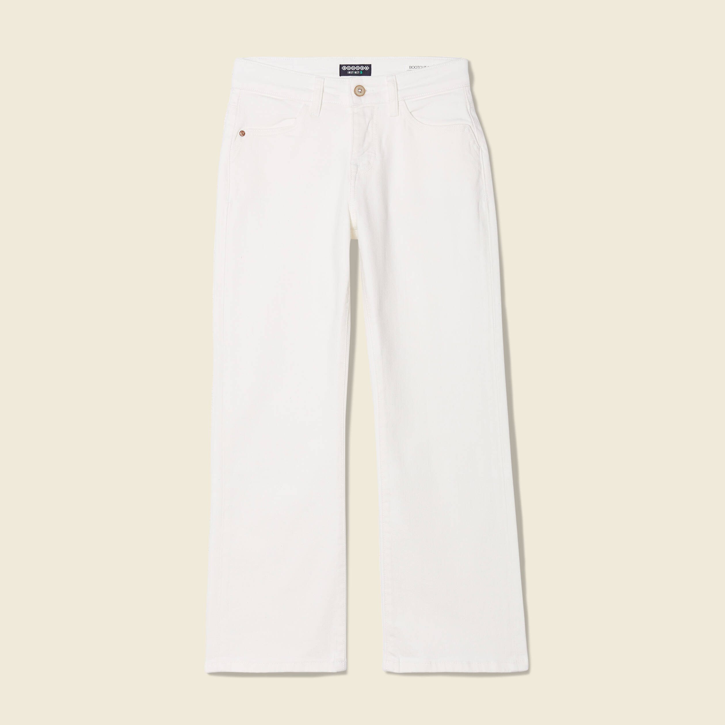 pantalon eco responsable denim blanc femme Pantalon éco-responsable denim blanc femme