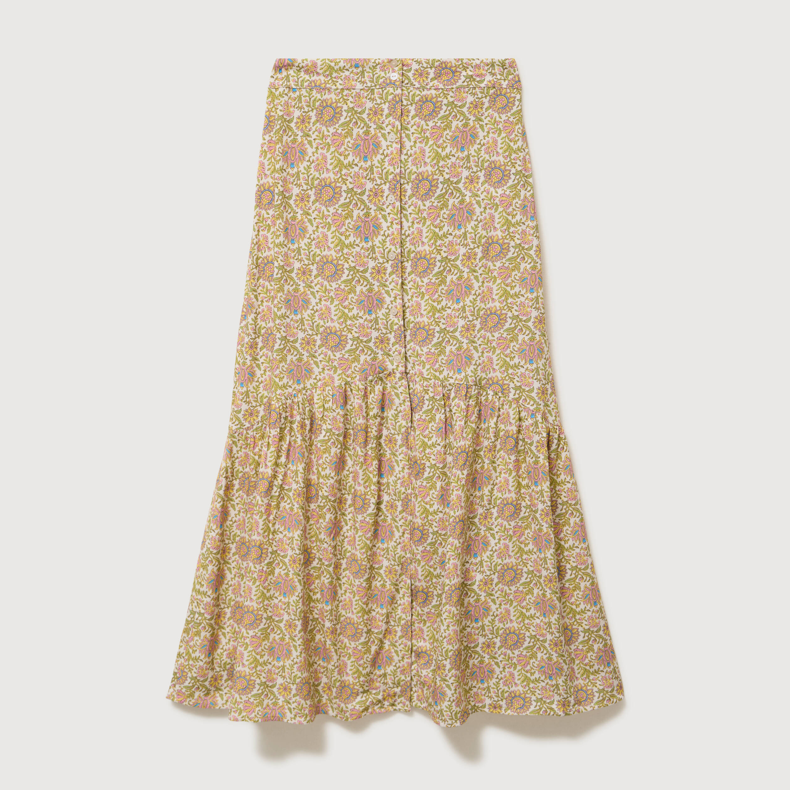 Jupe fluide vert femme