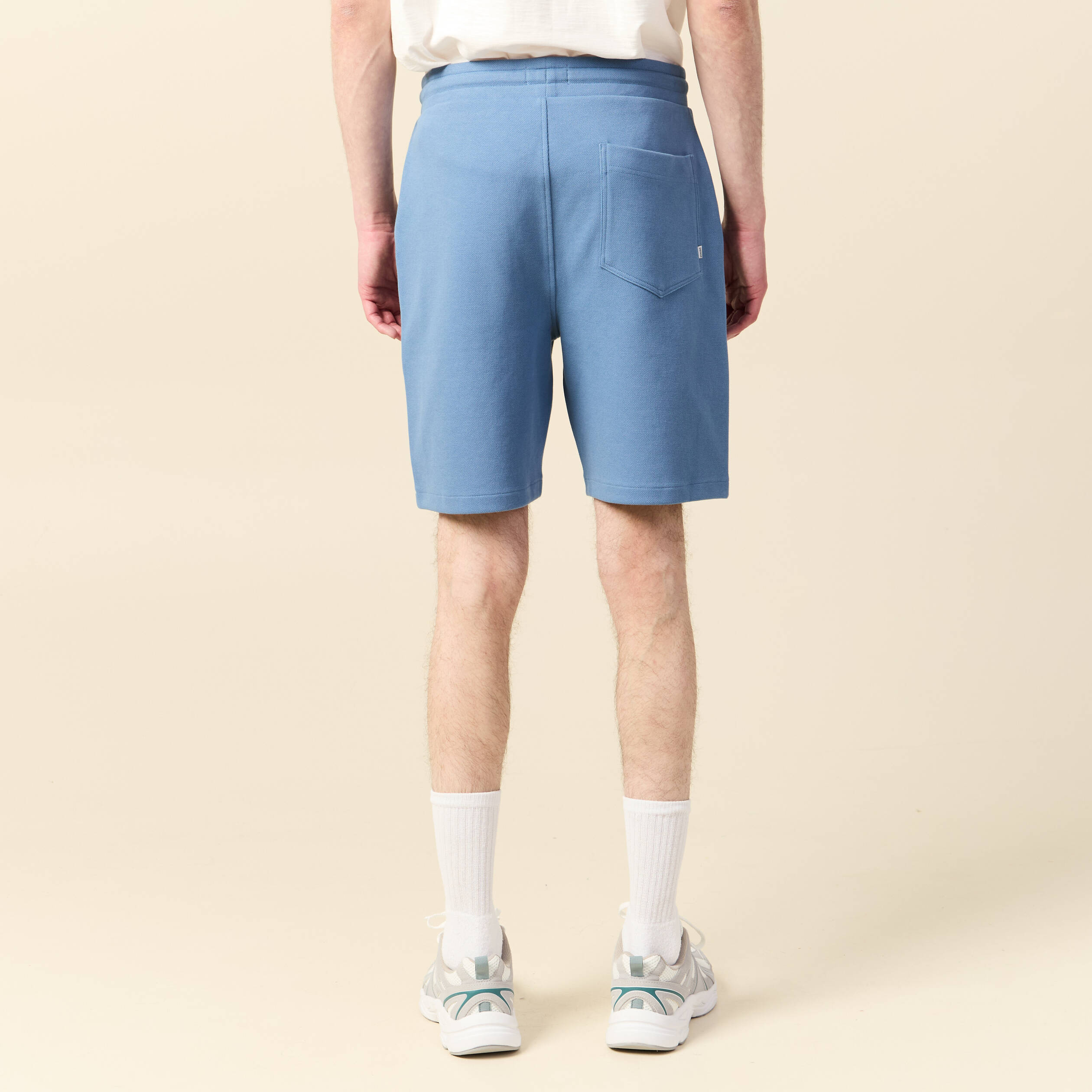 short eco responsable bleu gris homme Short éco-responsable bleu gris homme