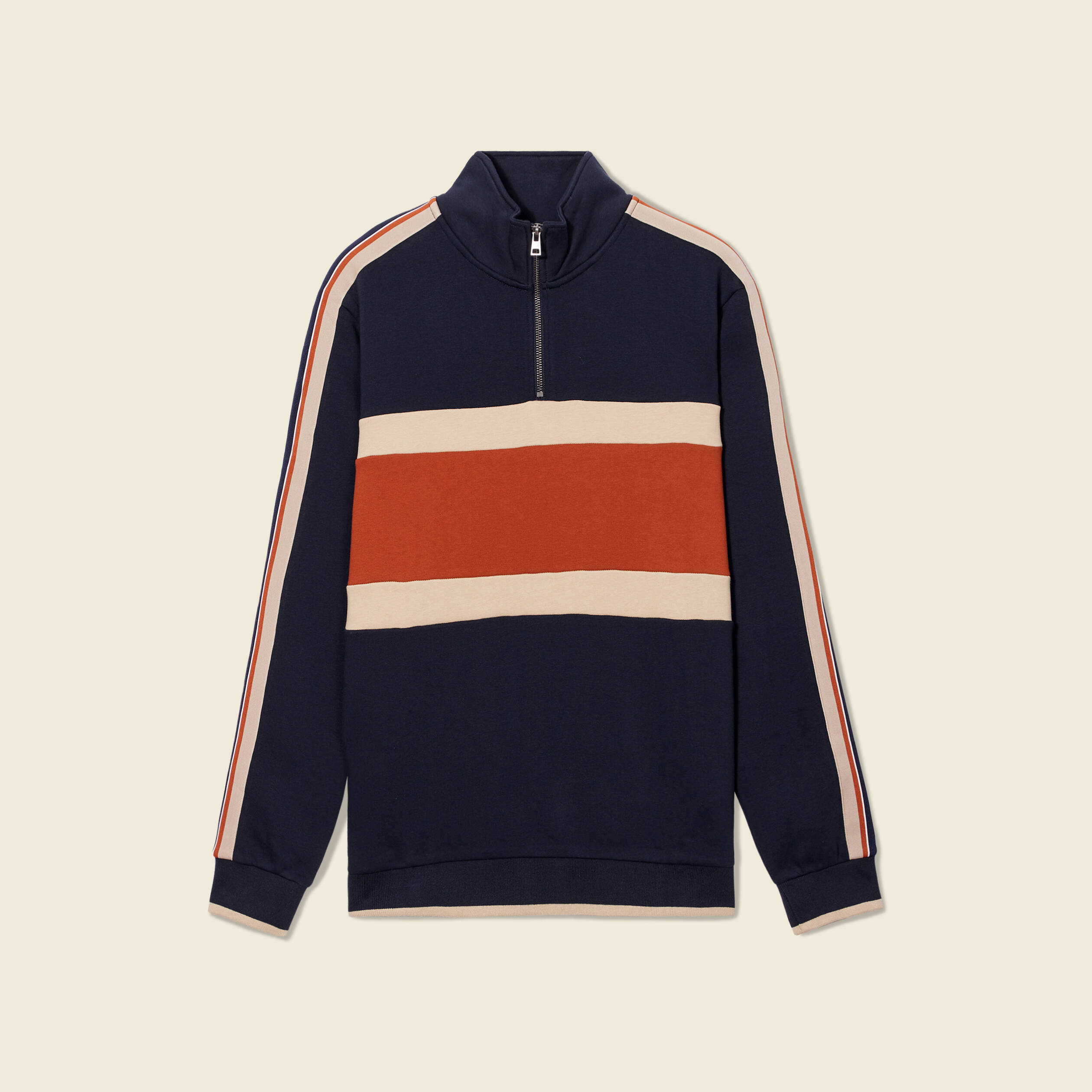 sweat manches longues orange fonce homme Sweat manches longues orange foncé homme
