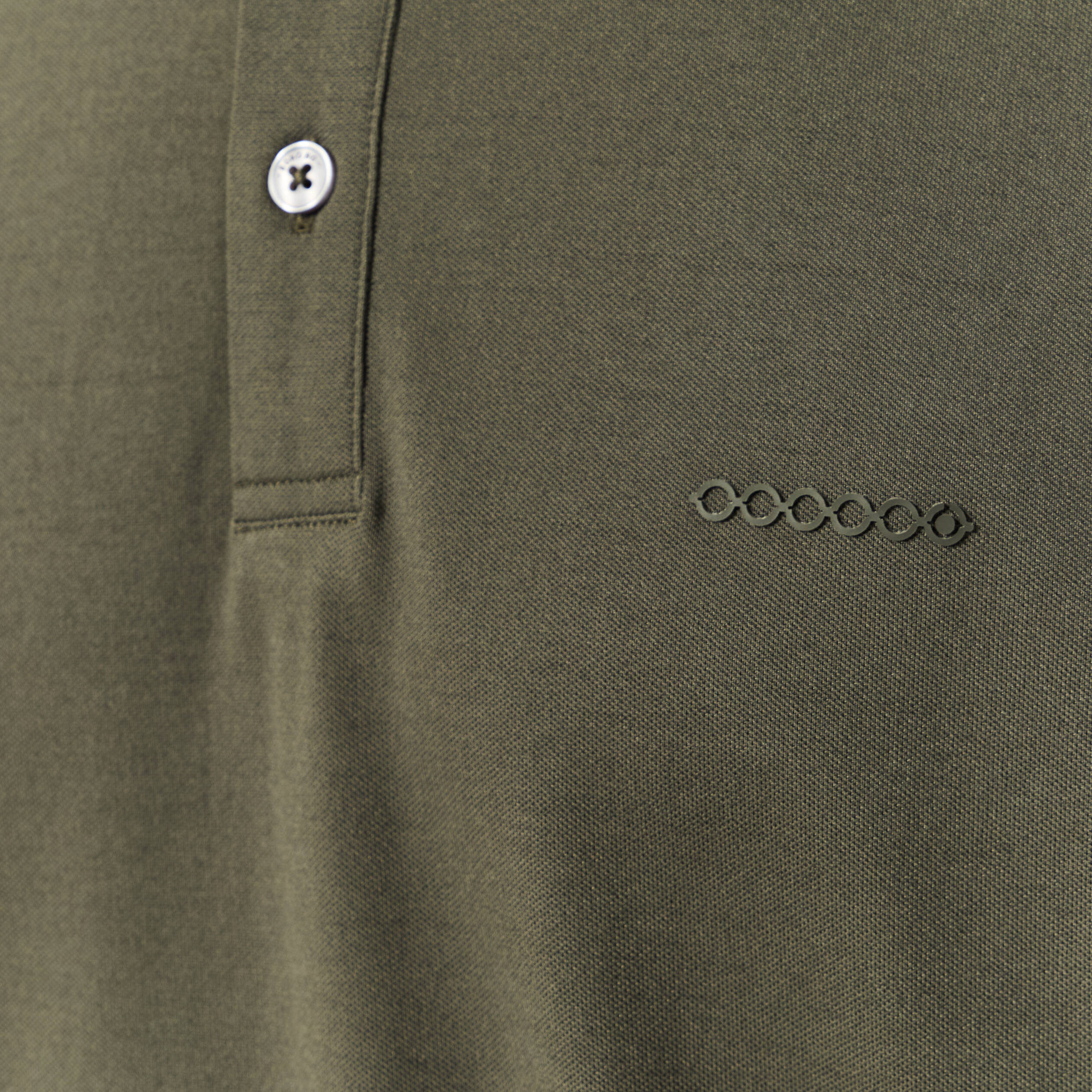 Polo manches courtes vert kaki homme