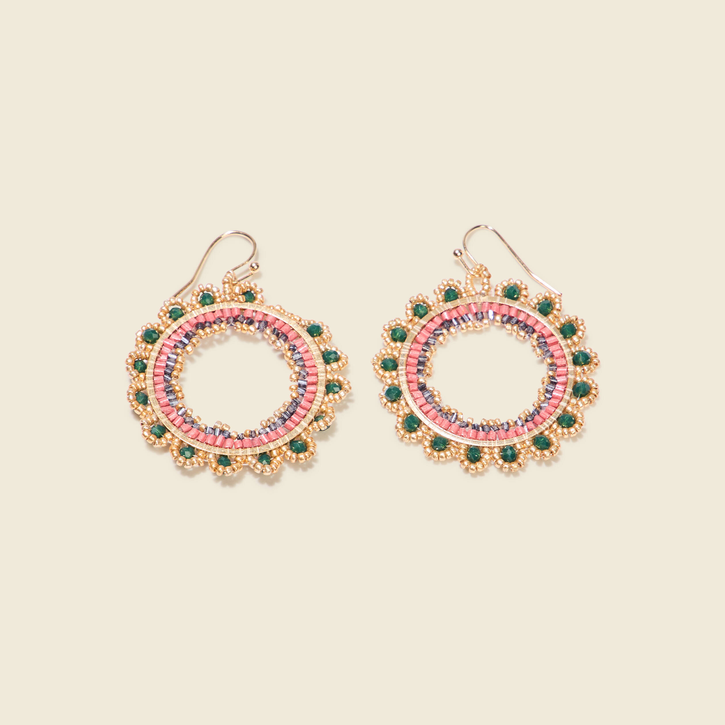 Boucles d'oreilles pendantes multicolore femme