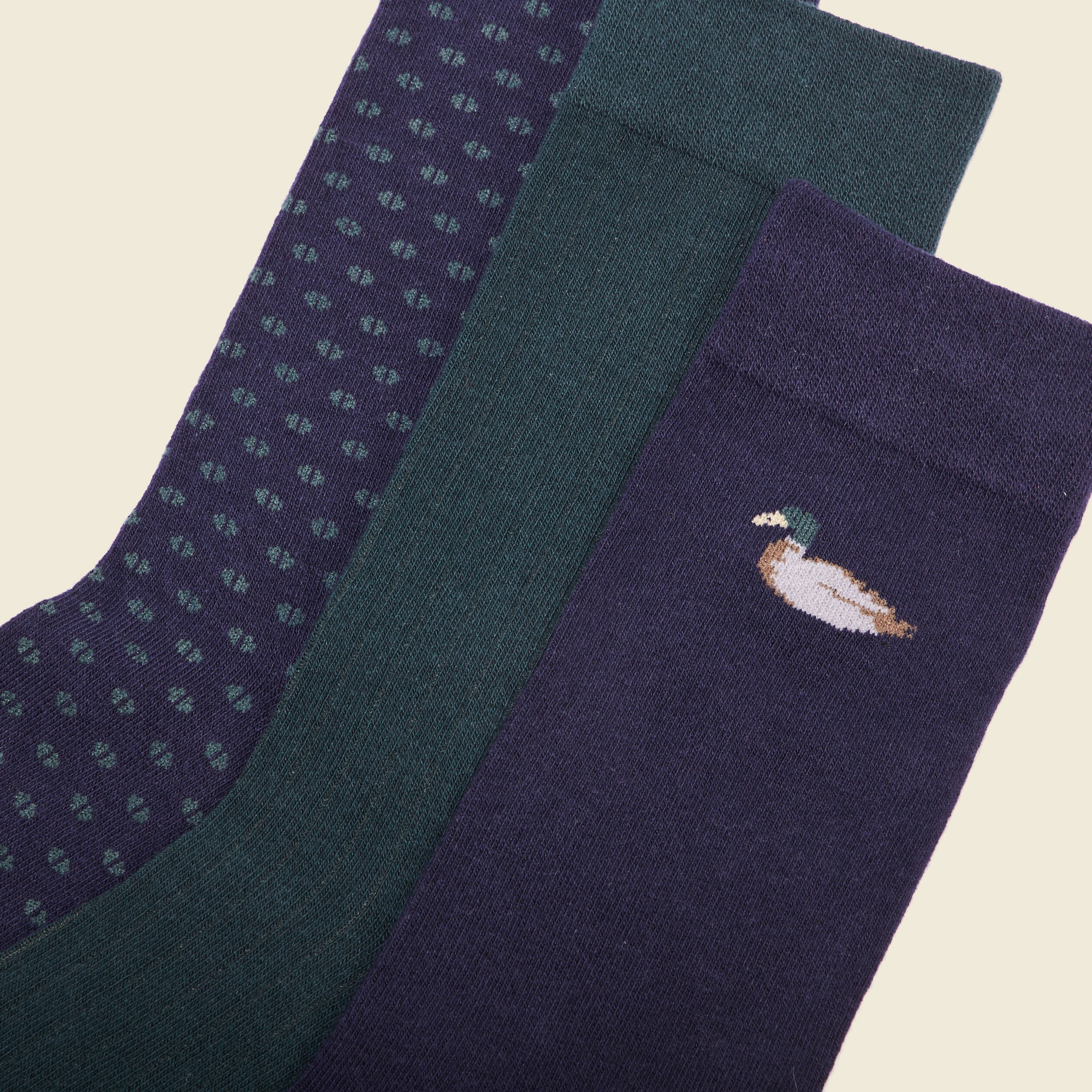 Lot 3 paires chaussettes vert fonc&eacute; homme