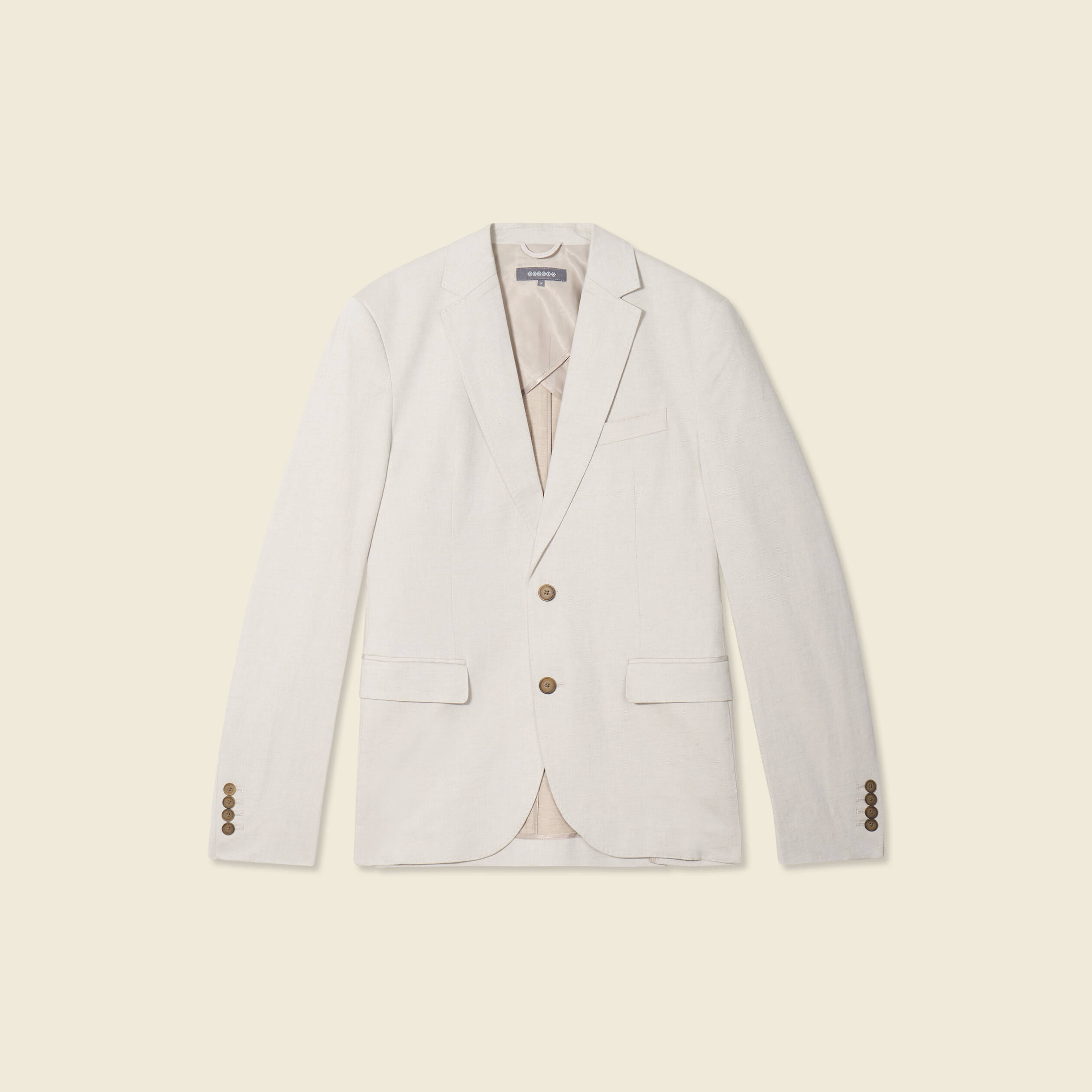 Veste blazer cintr&eacute; sable homme