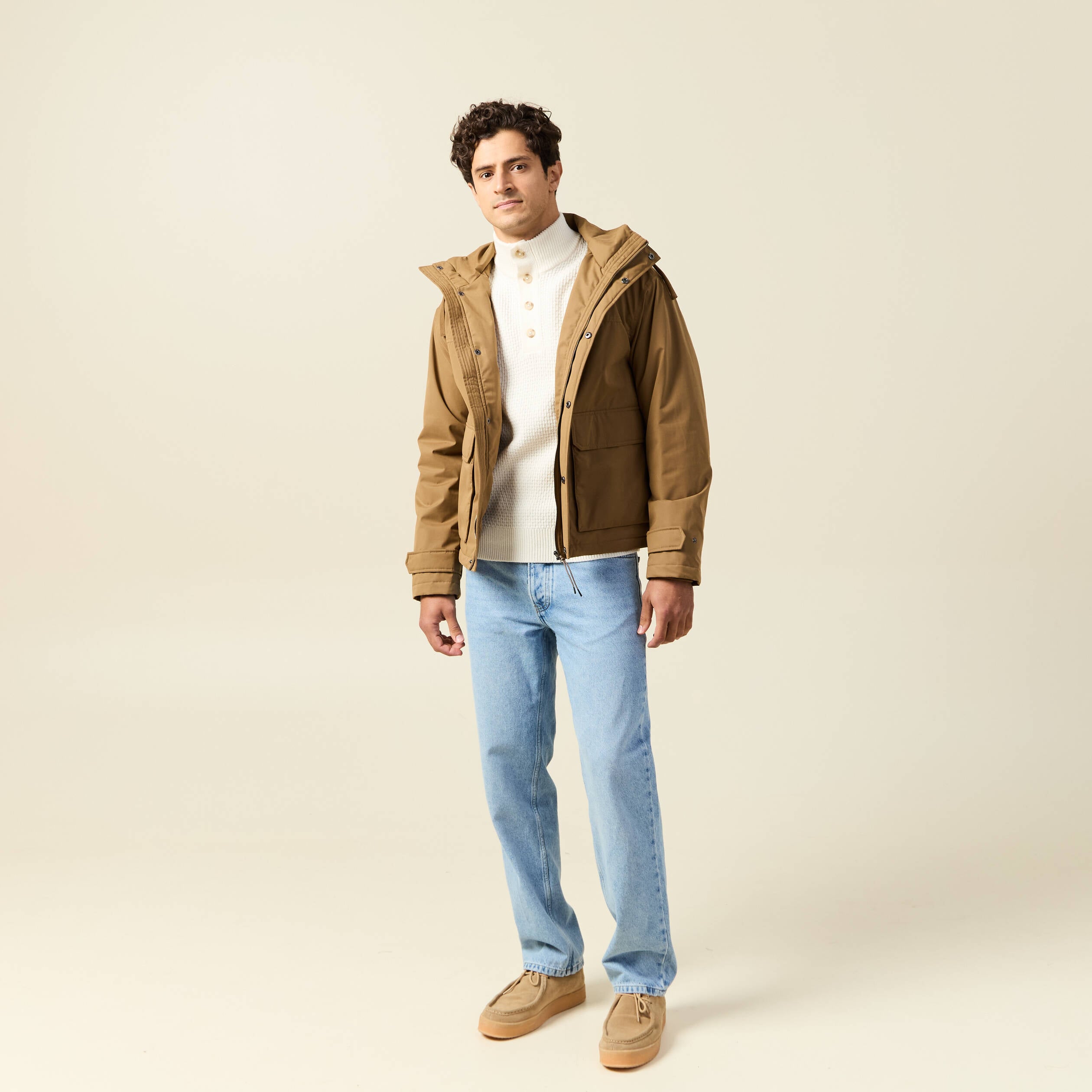 Pull ecru homme