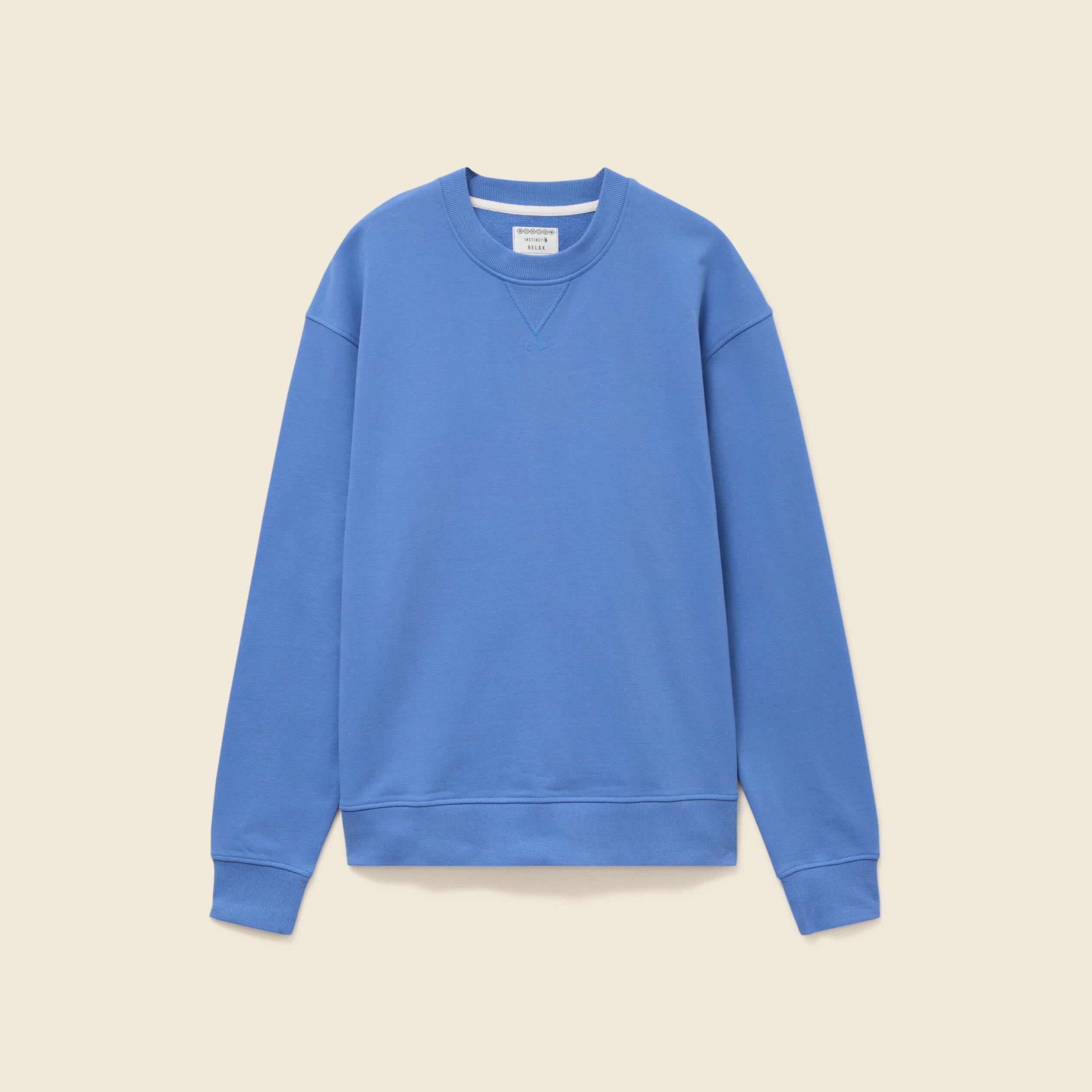 Sweat manches longues en coton bleu violet homme