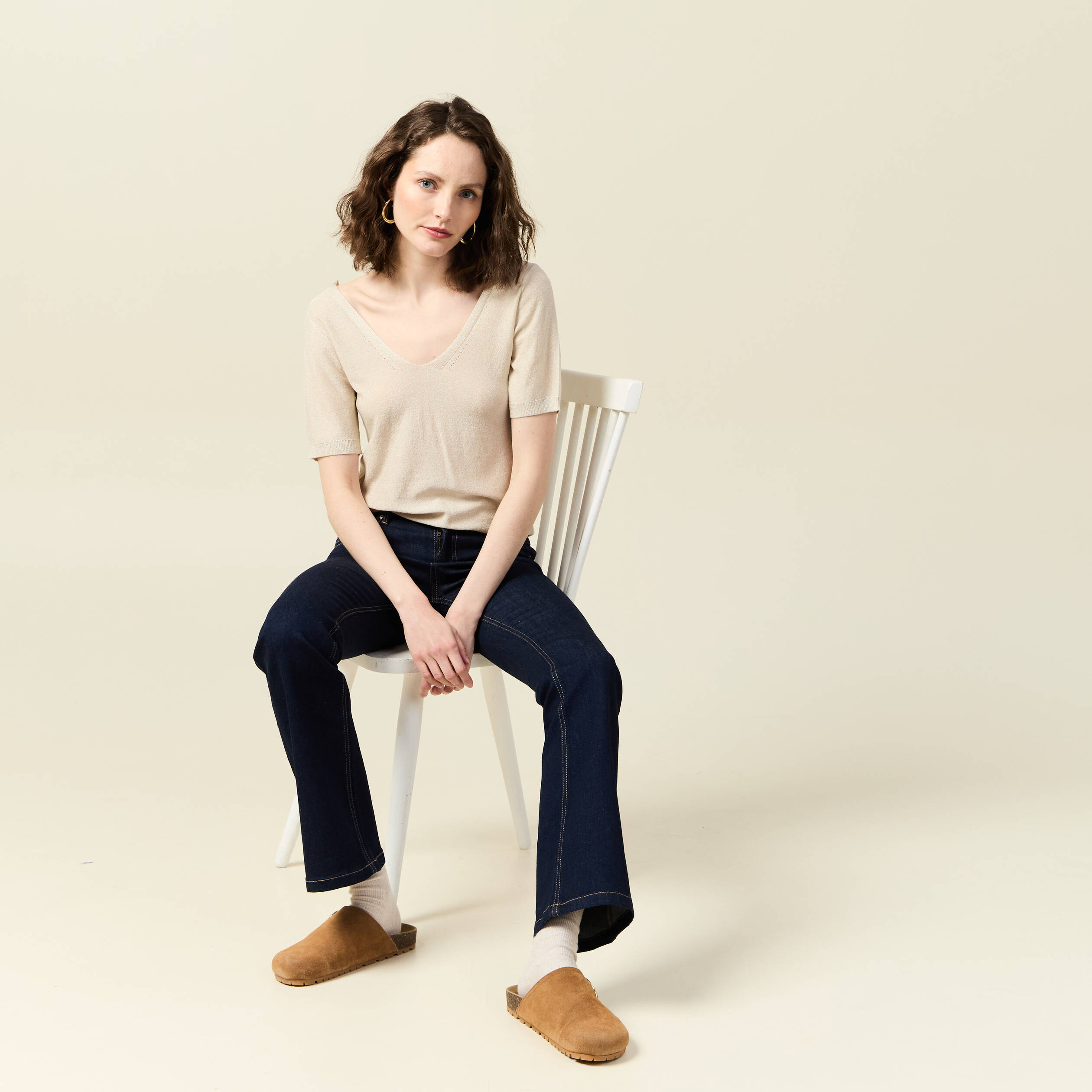 pull manches courtes ecru femme Pull manches courtes ecru femme
