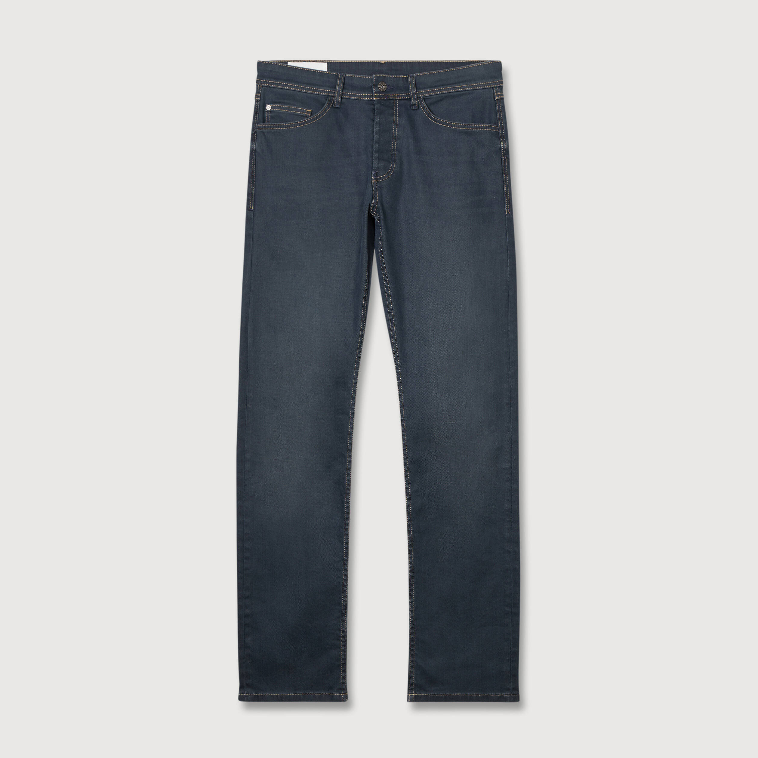 Jeans regular used denim gris homme