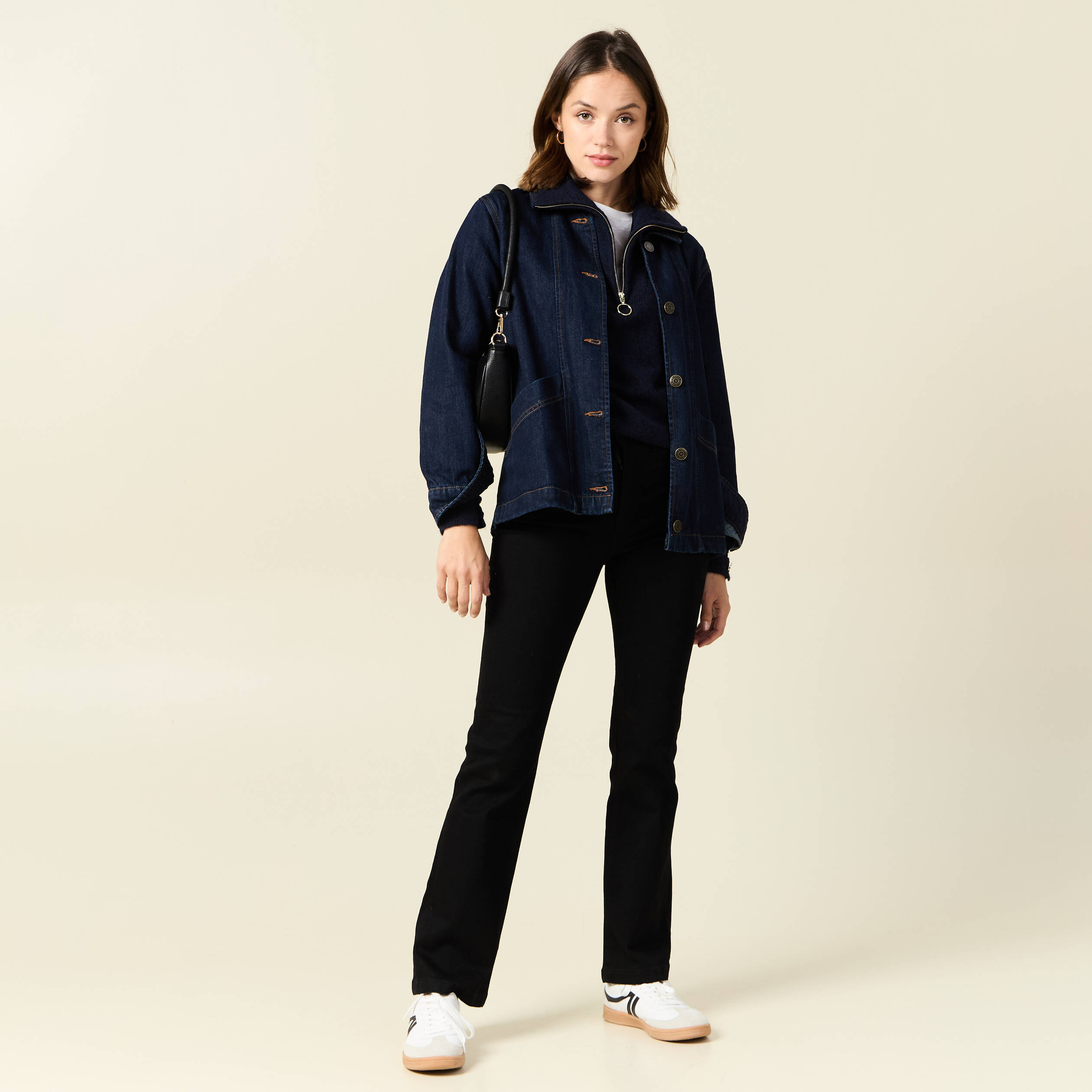 jeans bootcut denim noir femme Jeans bootcut denim noir femme