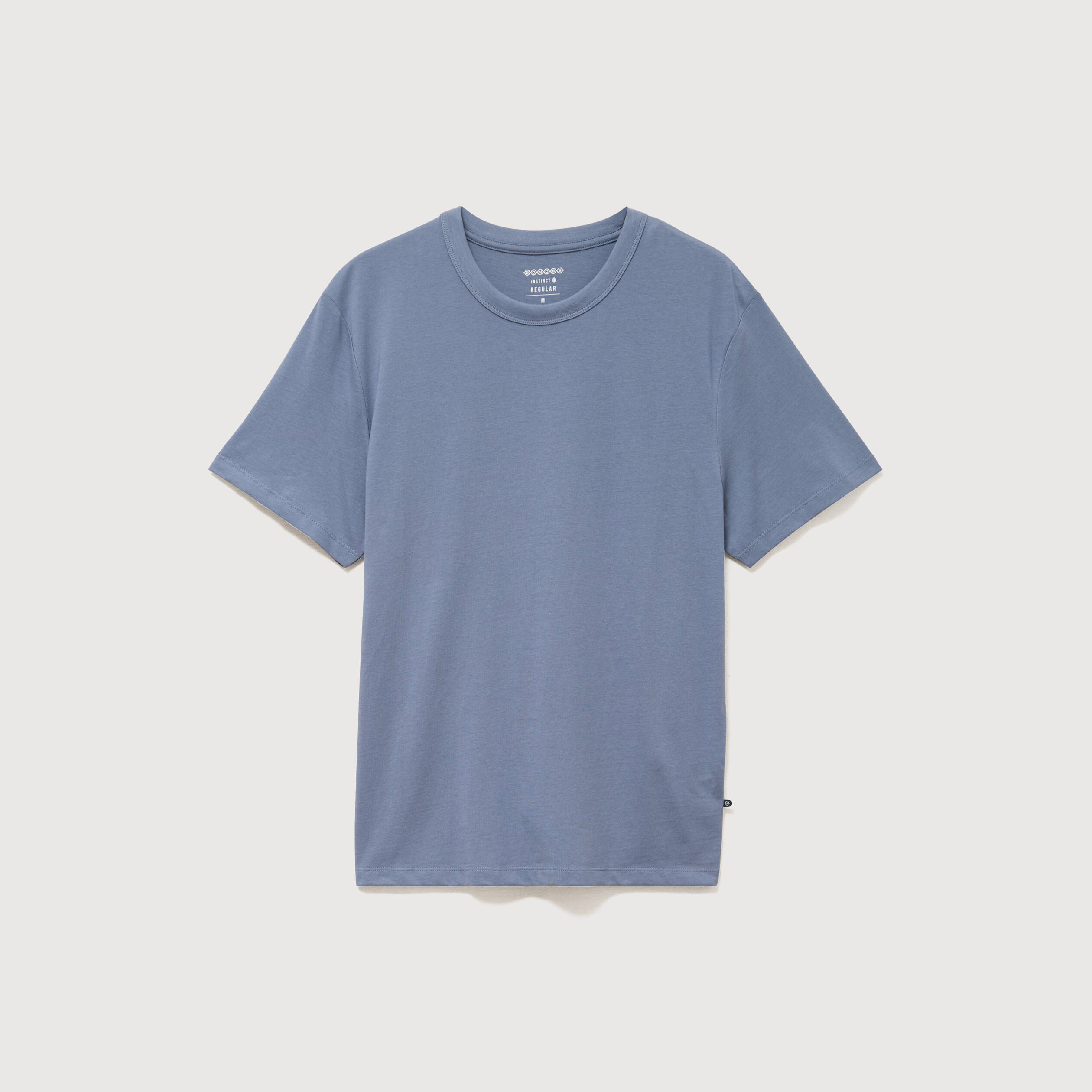 T-shirt en coton manches courtes bleu gris homme