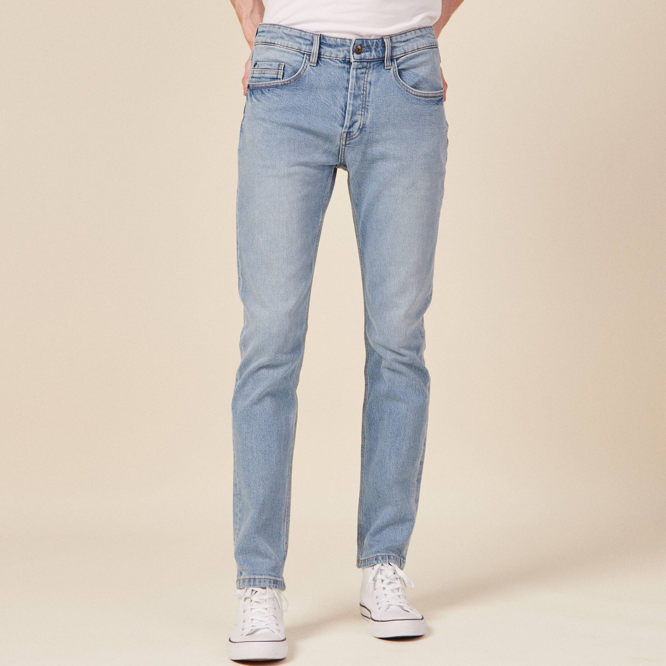 jeans slim 5 poches denim used homme Jeans slim 5 poches denim used homme