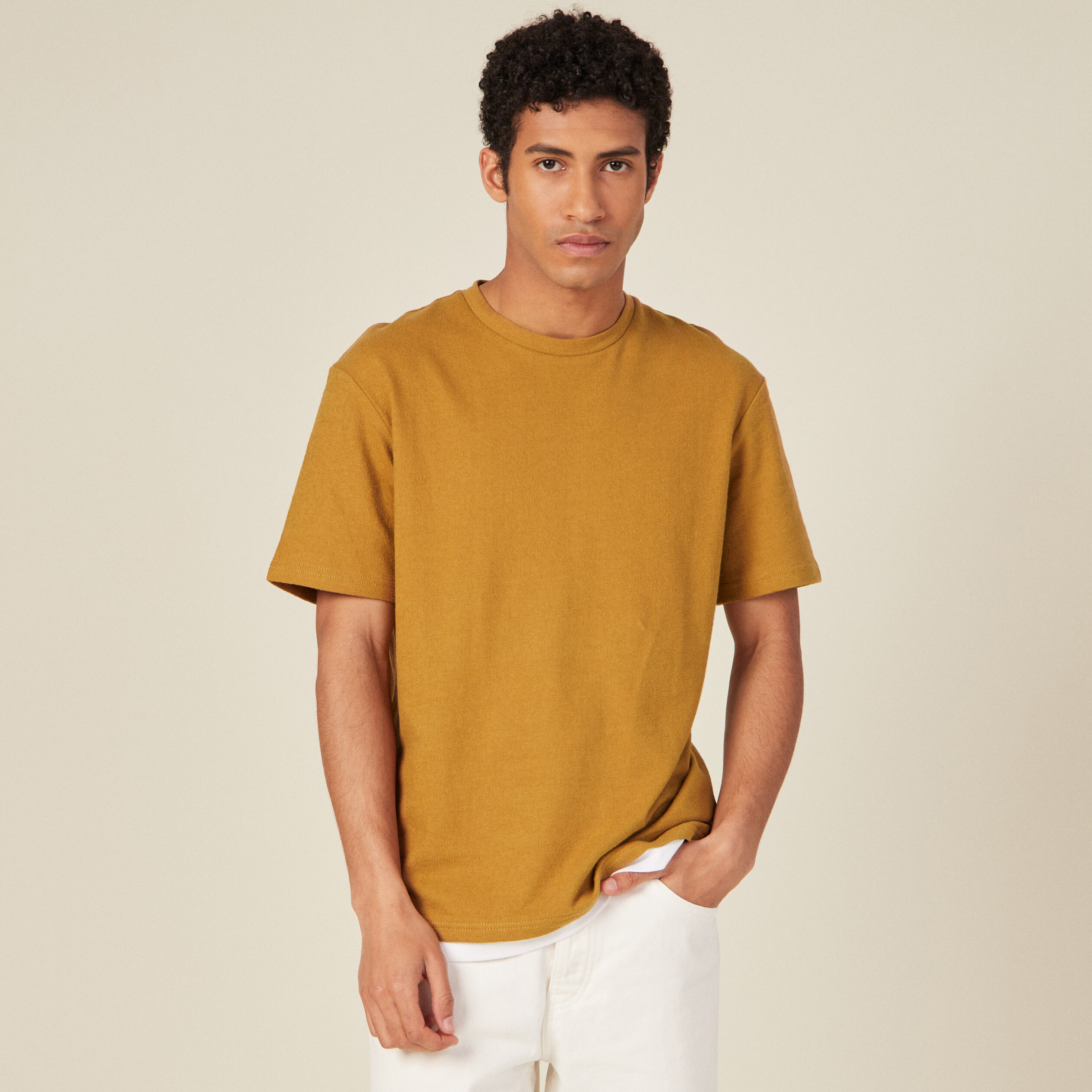 T-shirt manches courtes camel homme