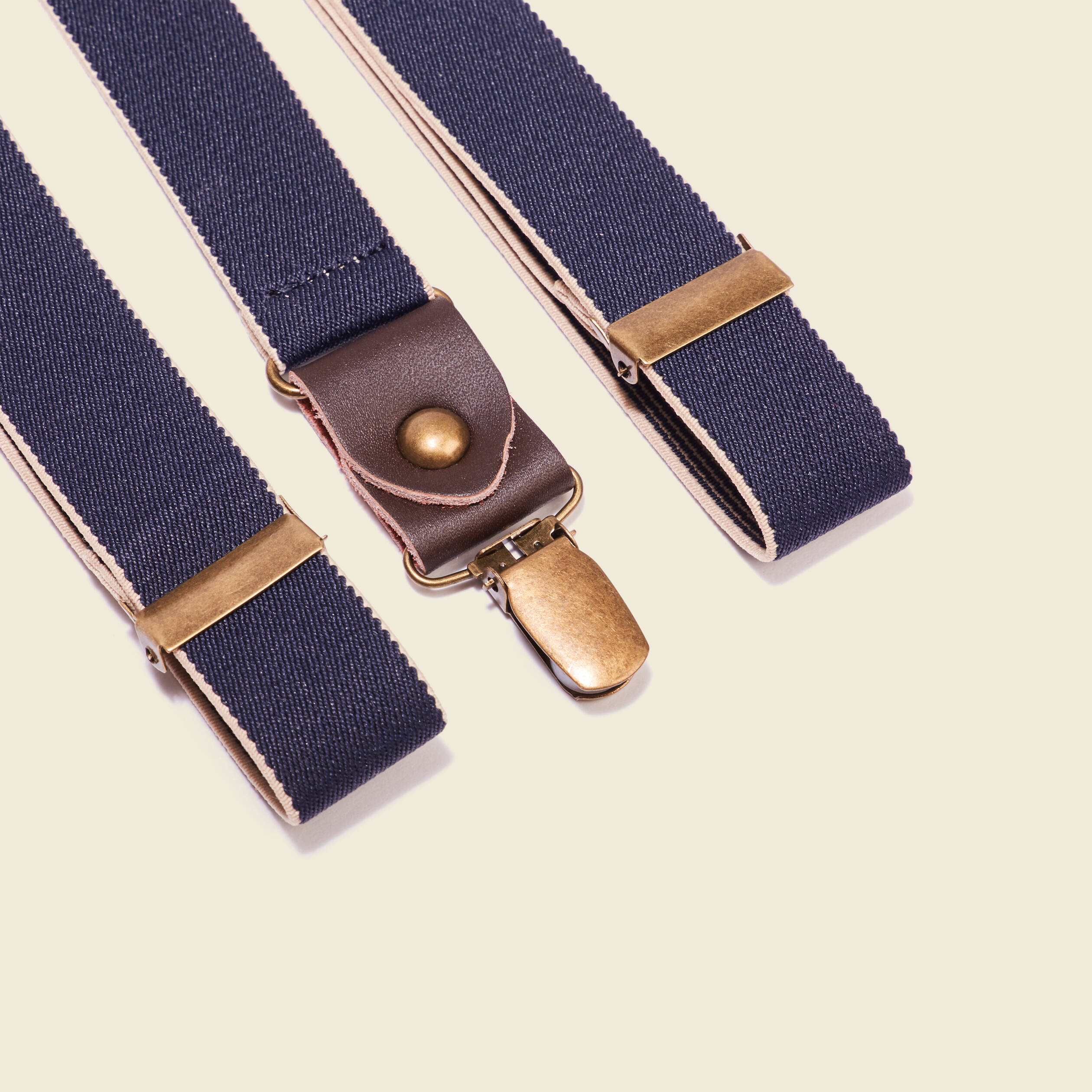 Bretelles avec pinces bleu marine homme
