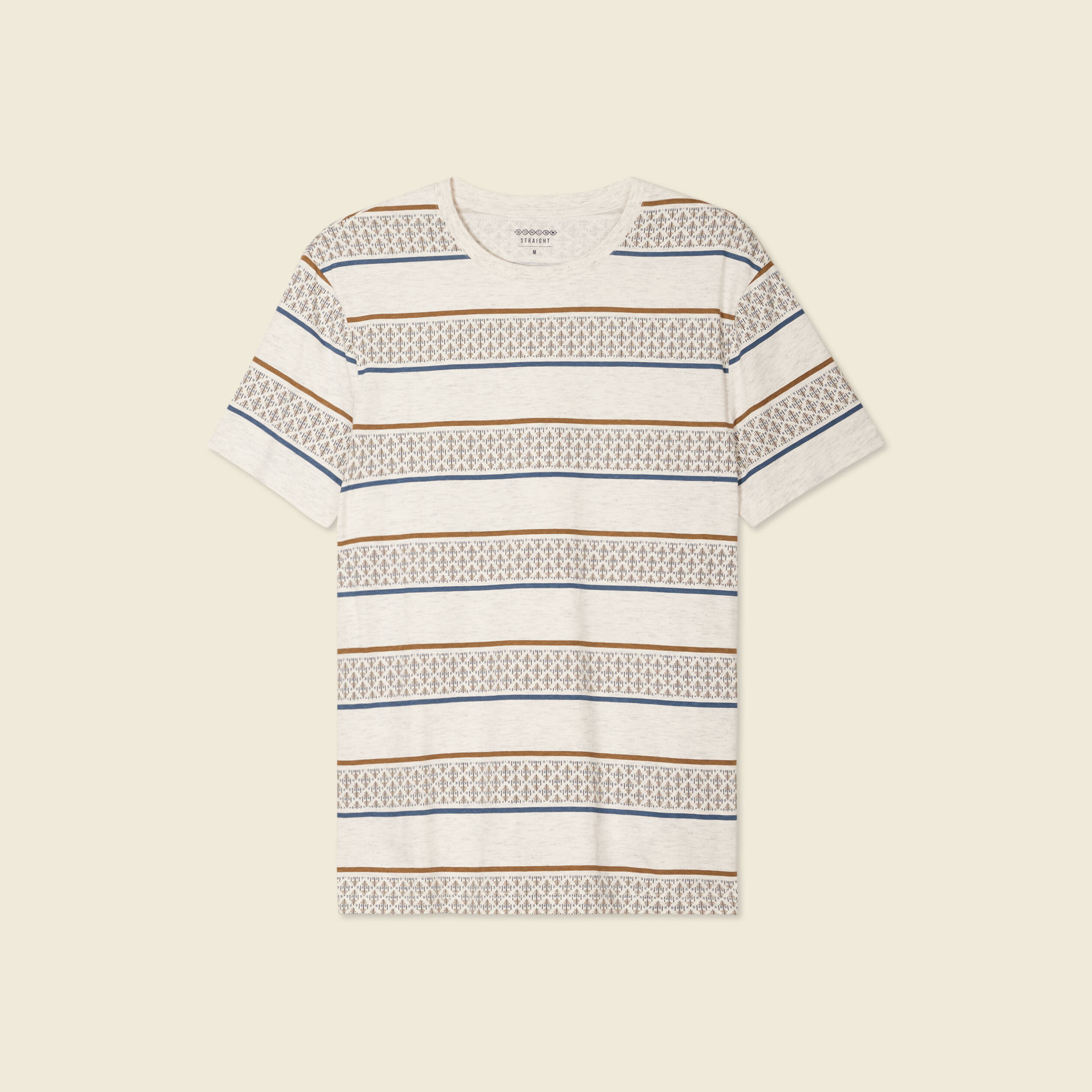 T-shirt manches courtes beige homme