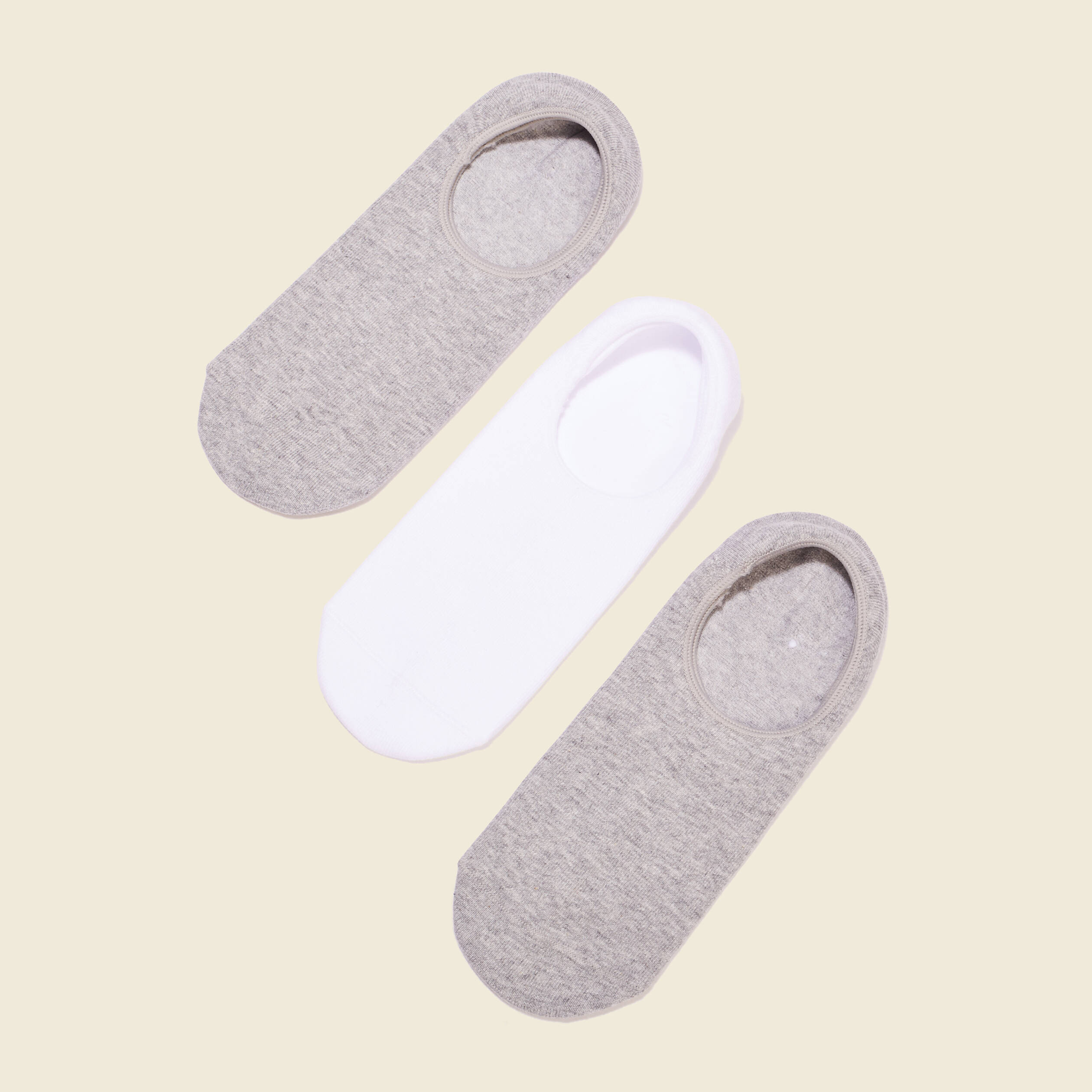 Lot 3 paires chaussettes gris clair homme