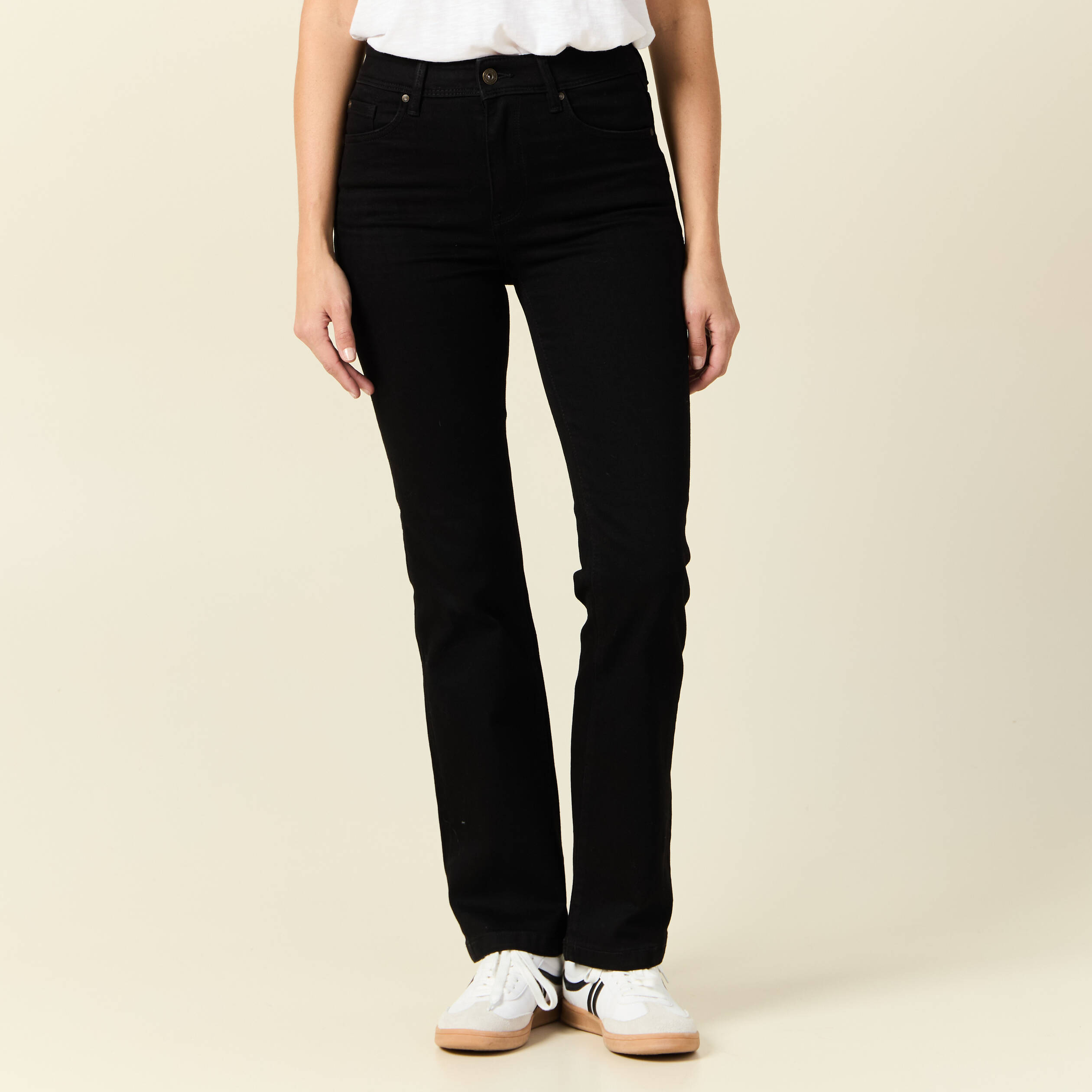 jeans bootcut denim noir femme Jeans bootcut denim noir femme