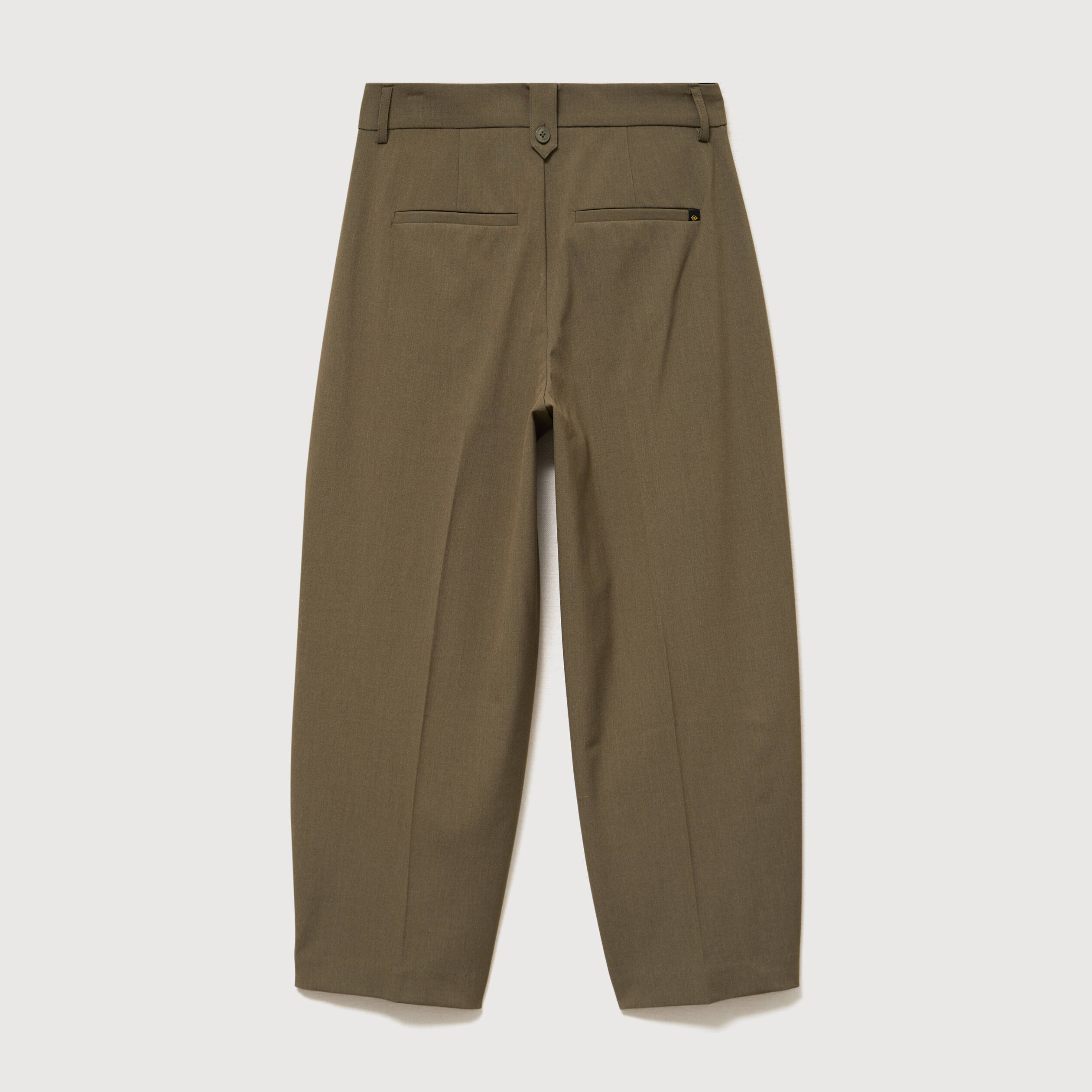 Pantalon barrel vert olive femme