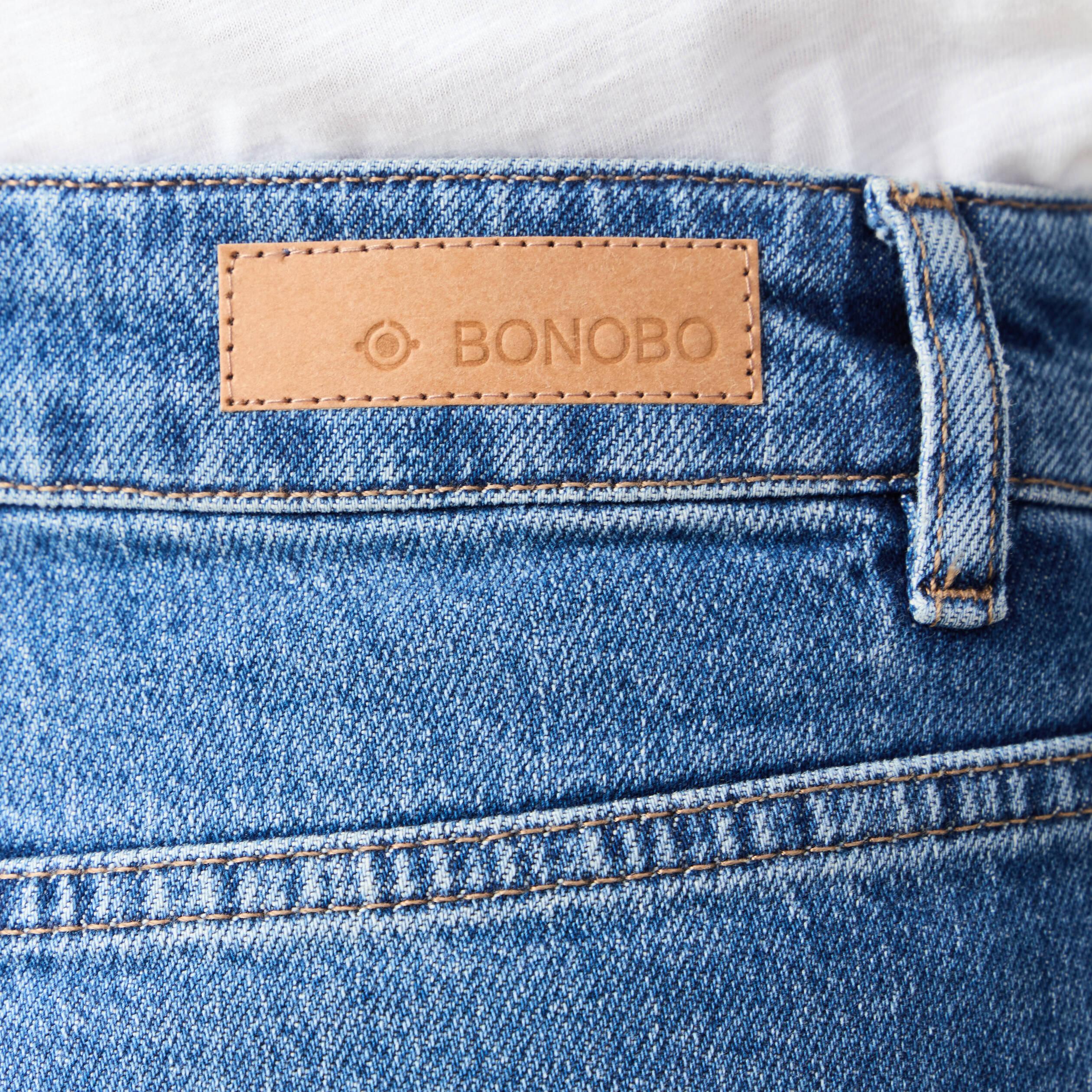 Jeans flare boutonn&eacute; denim brut femme