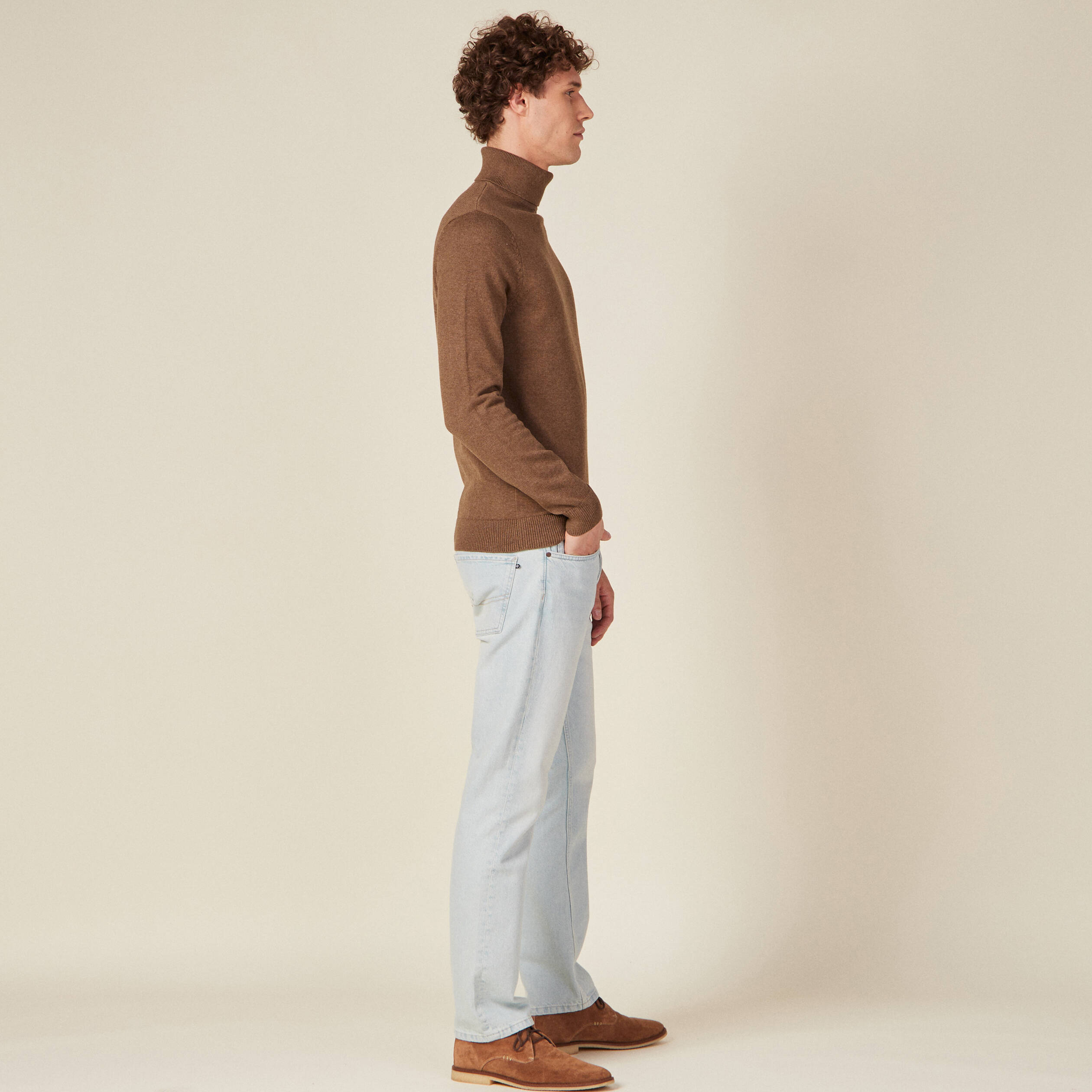 pull manches longues marron homme Pull manches longues marron homme