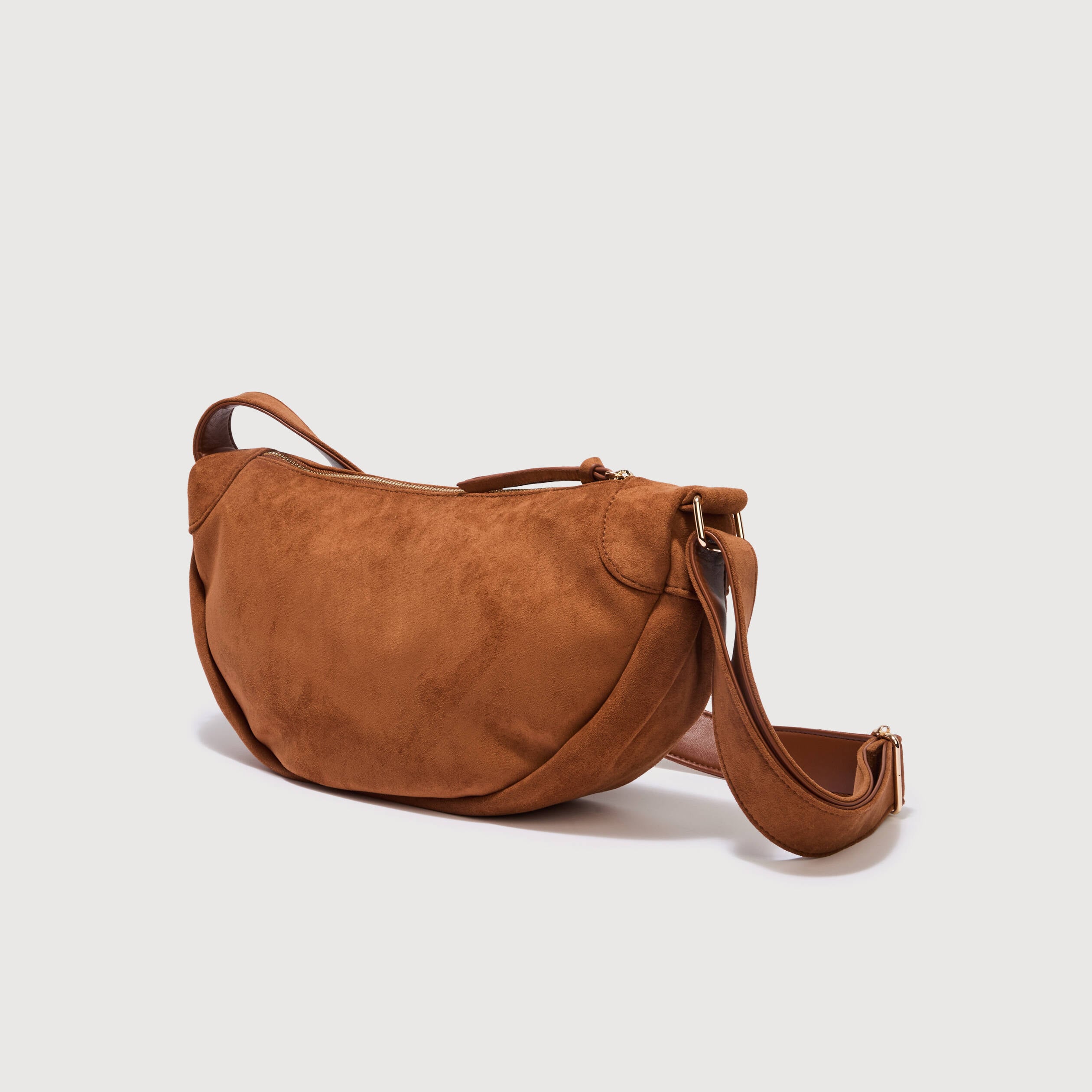 Sac bandouli&egrave;re avec doublure camel femme