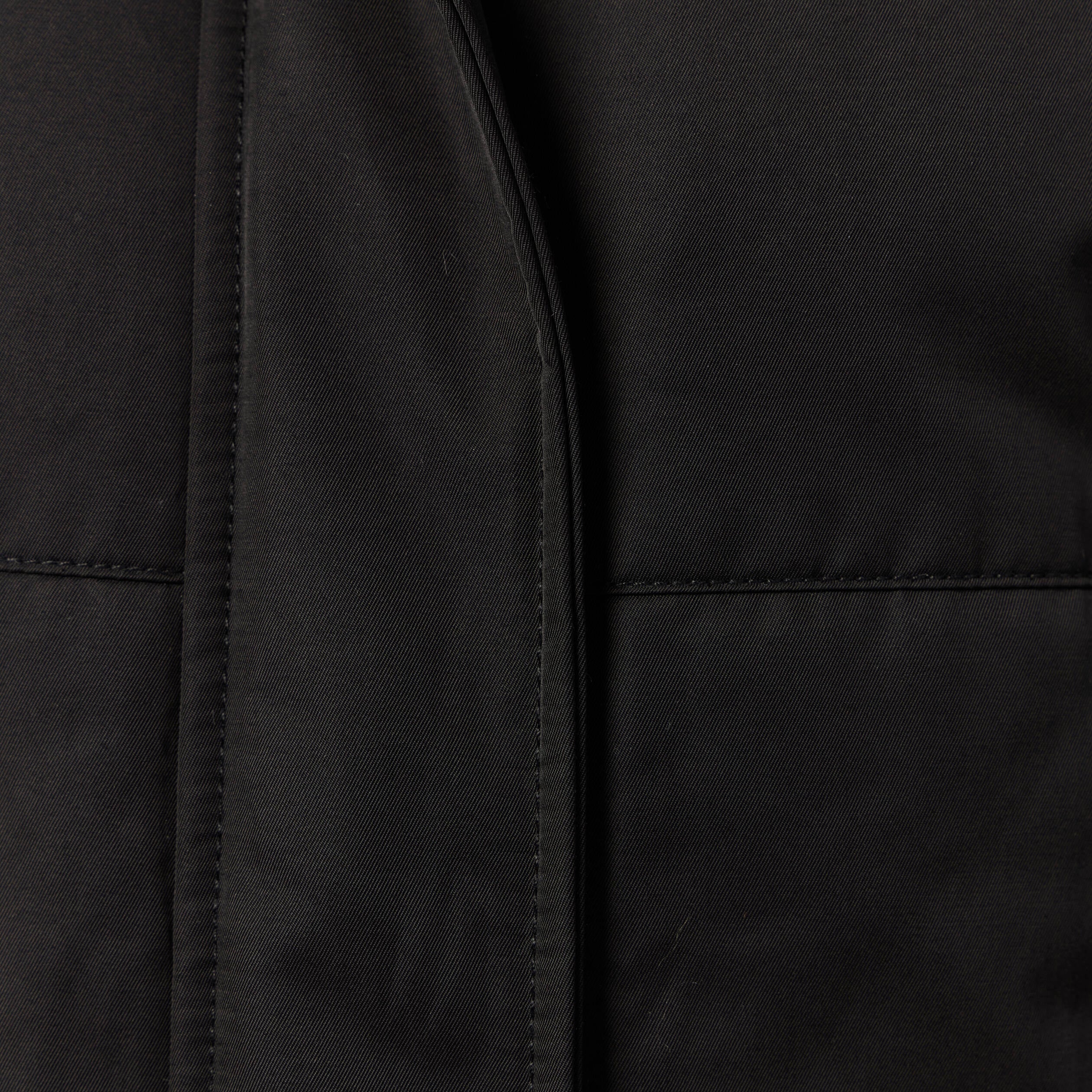 Parka droite &agrave; capuche noir femme