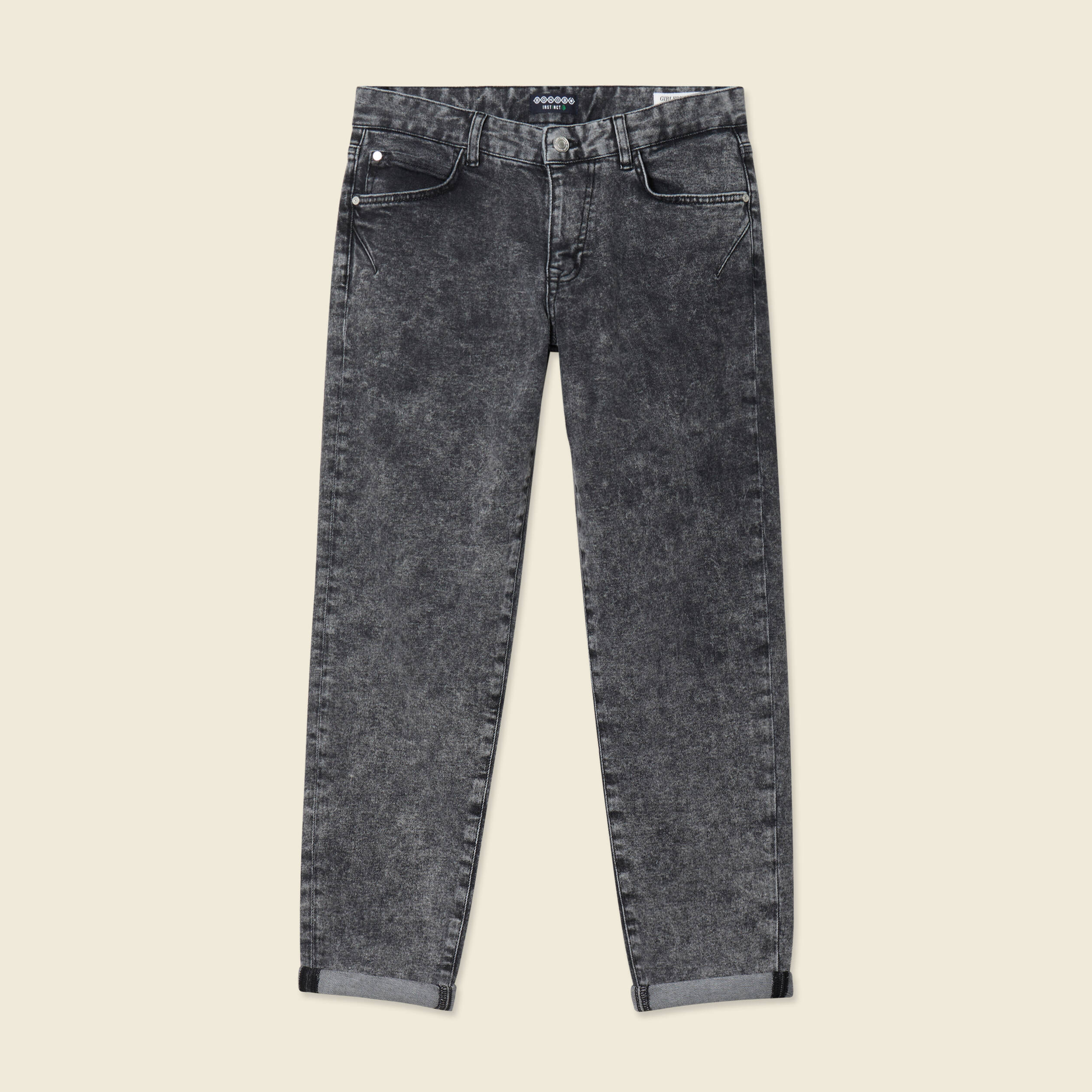jeans girlfriend 5 poches denim snow gris femme Jeans girlfriend 5 poches denim snow gris femme