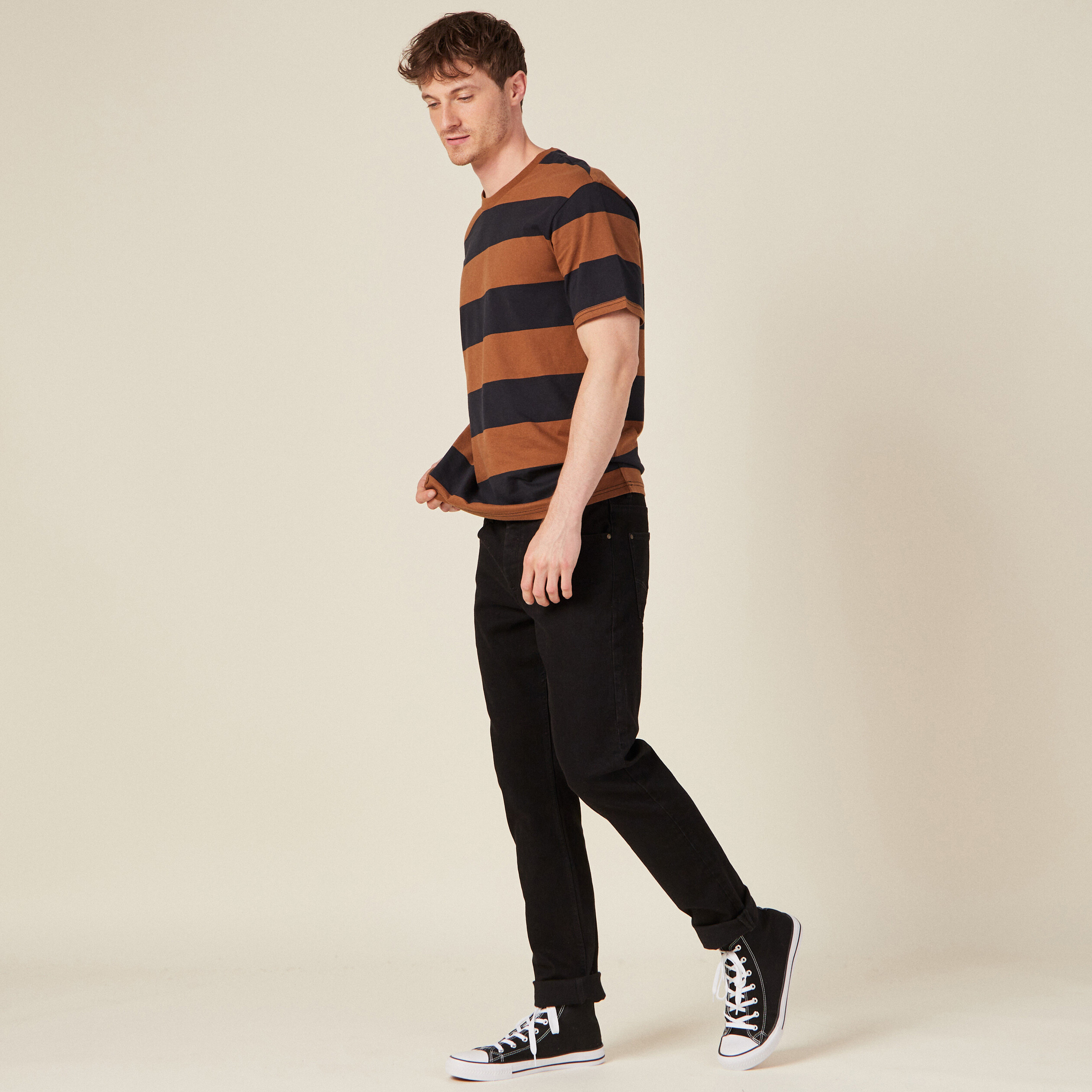 T-shirt manches courtes noir homme
