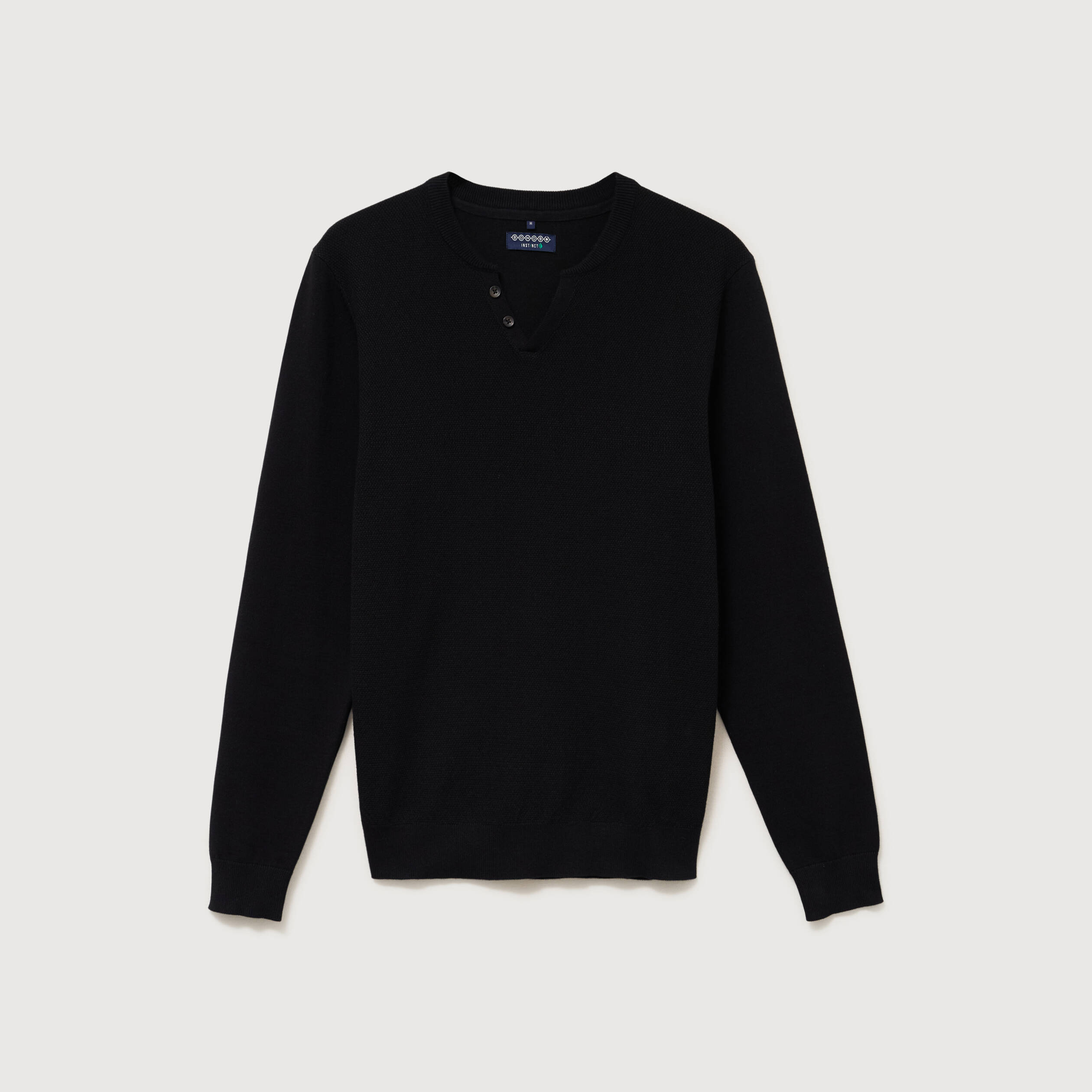 Pull manches longues noir homme