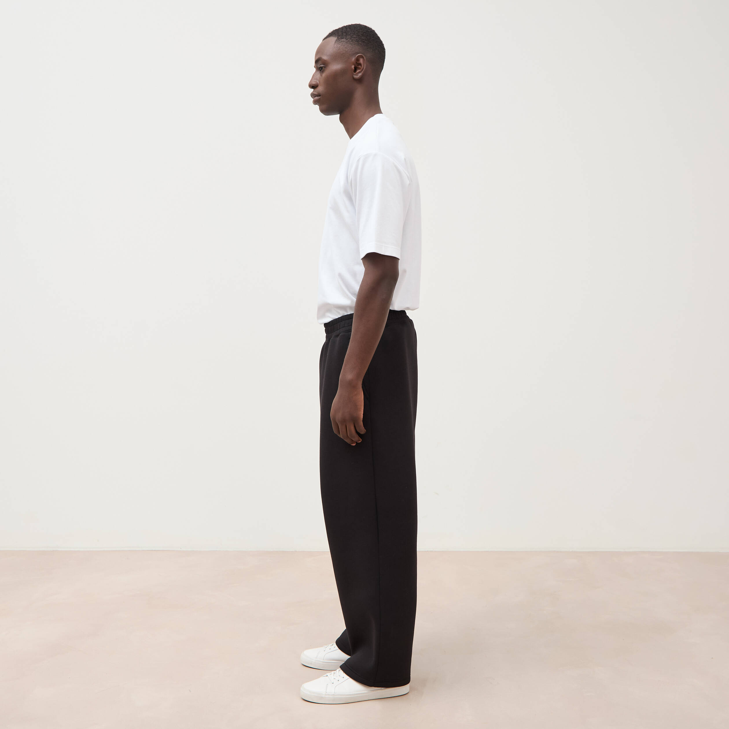 Pantalon coupe loose noir homme