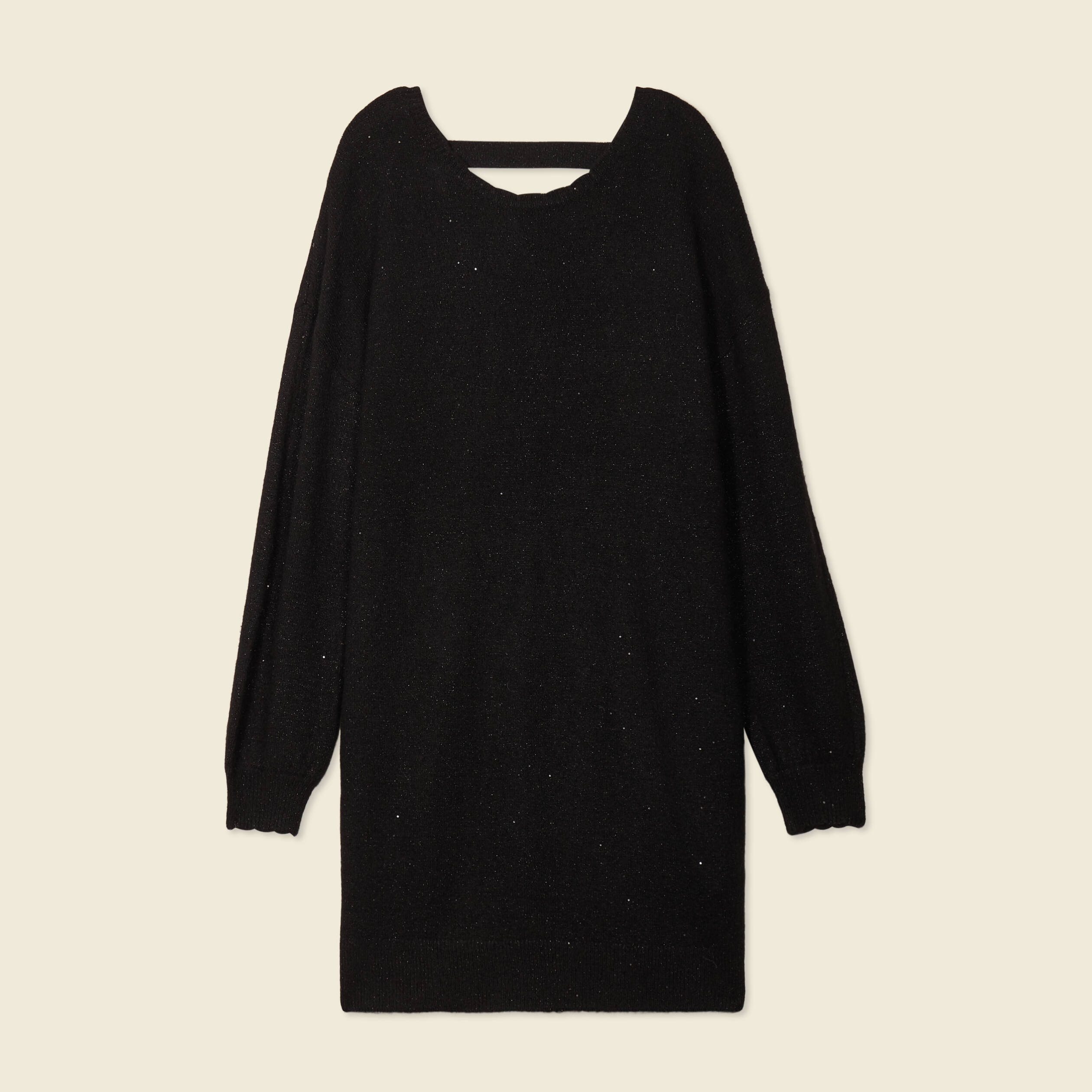 robe pull droite sequins noir femme Robe pull droite sequins noir femme