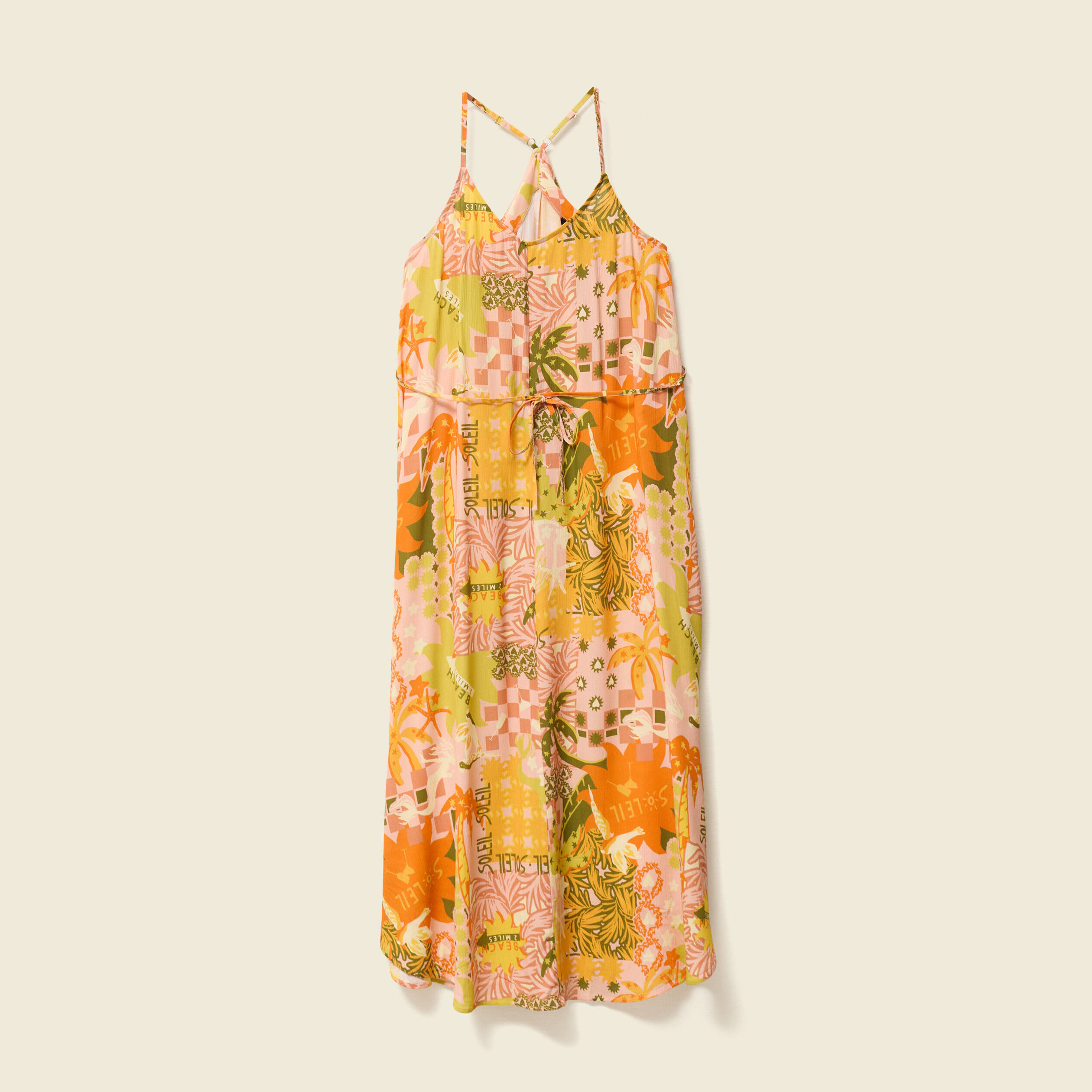 robe longue droite orange corail femme Robe longue droite orange corail femme