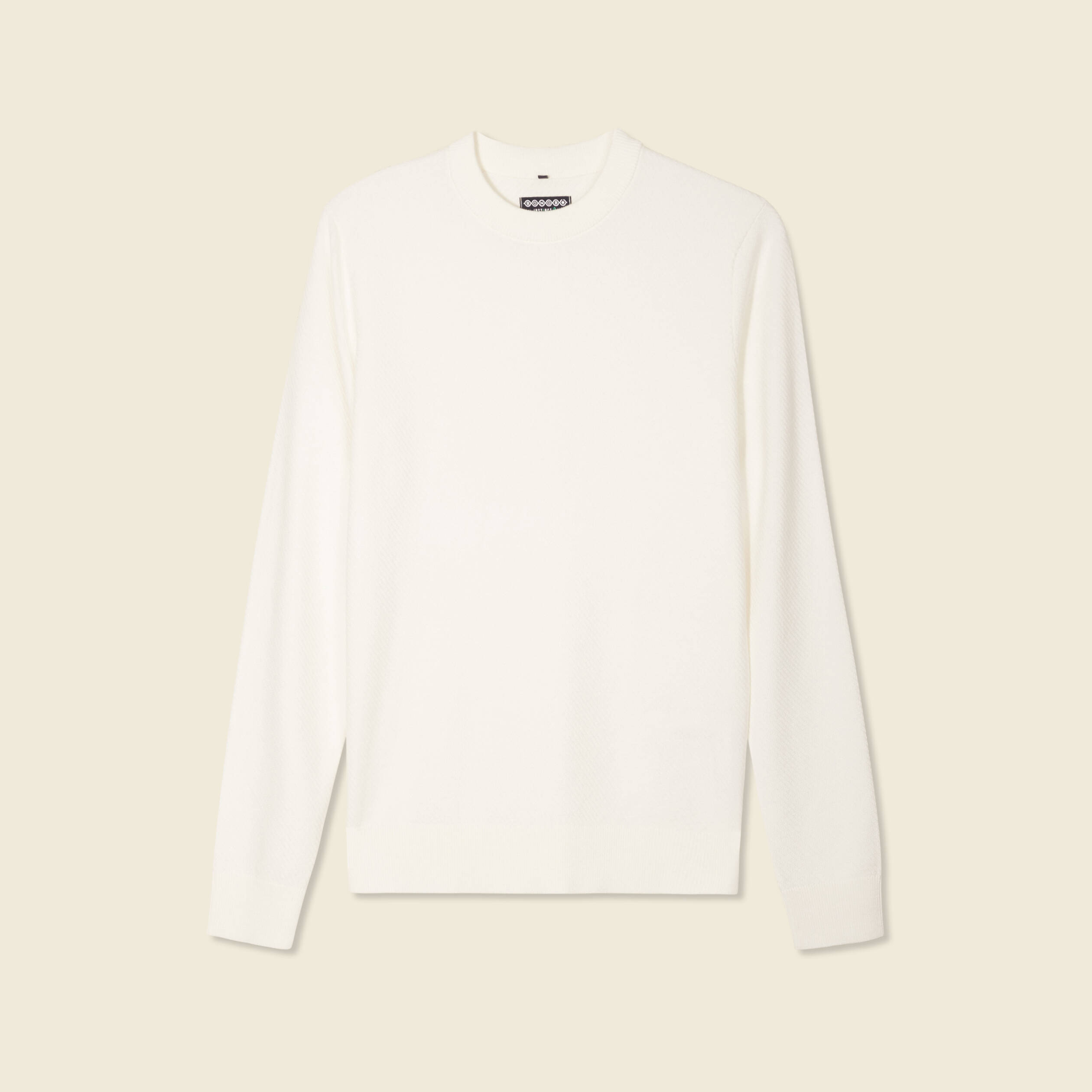 Pull manches longues ecru homme
