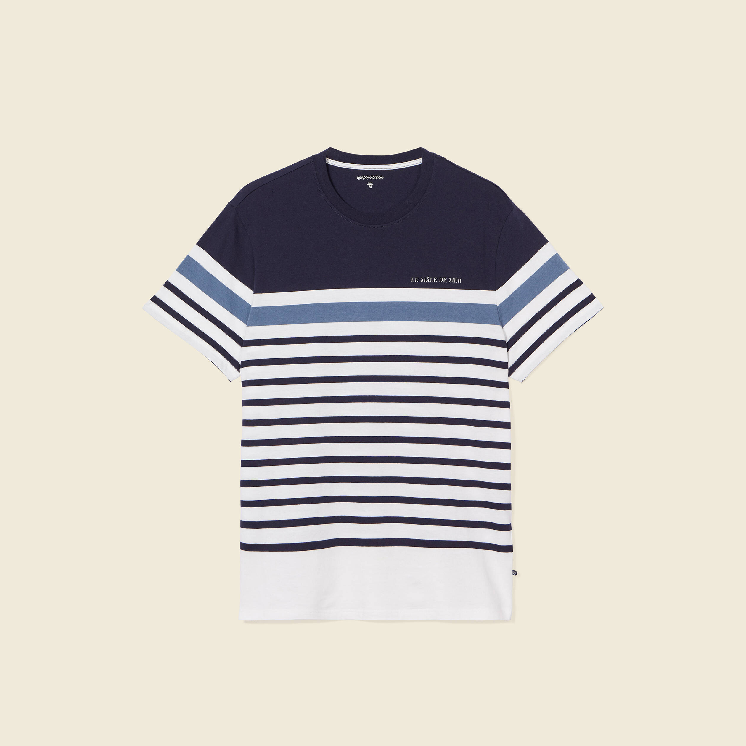 T-shirt manches courtes ecru homme