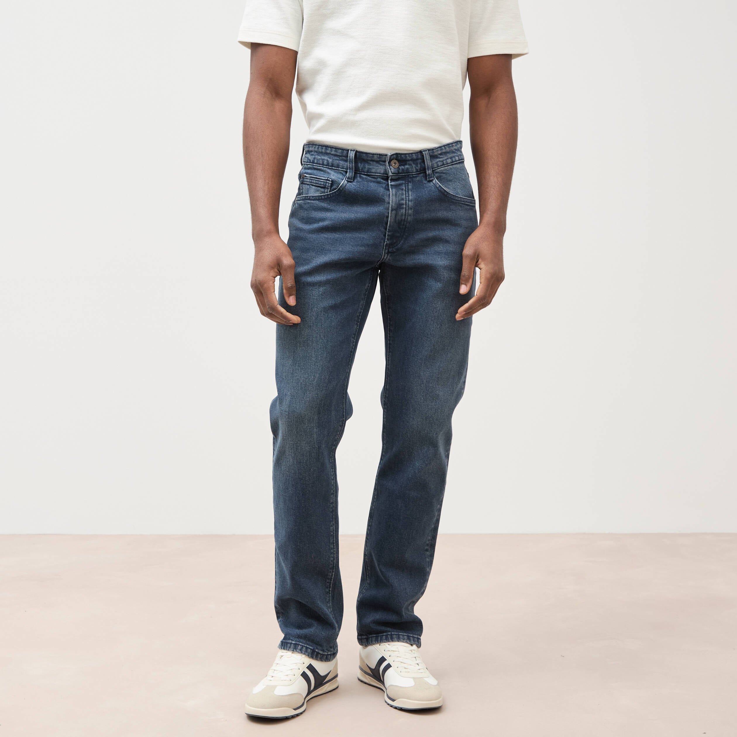 Jeans regular longueur 32 denim stone homme