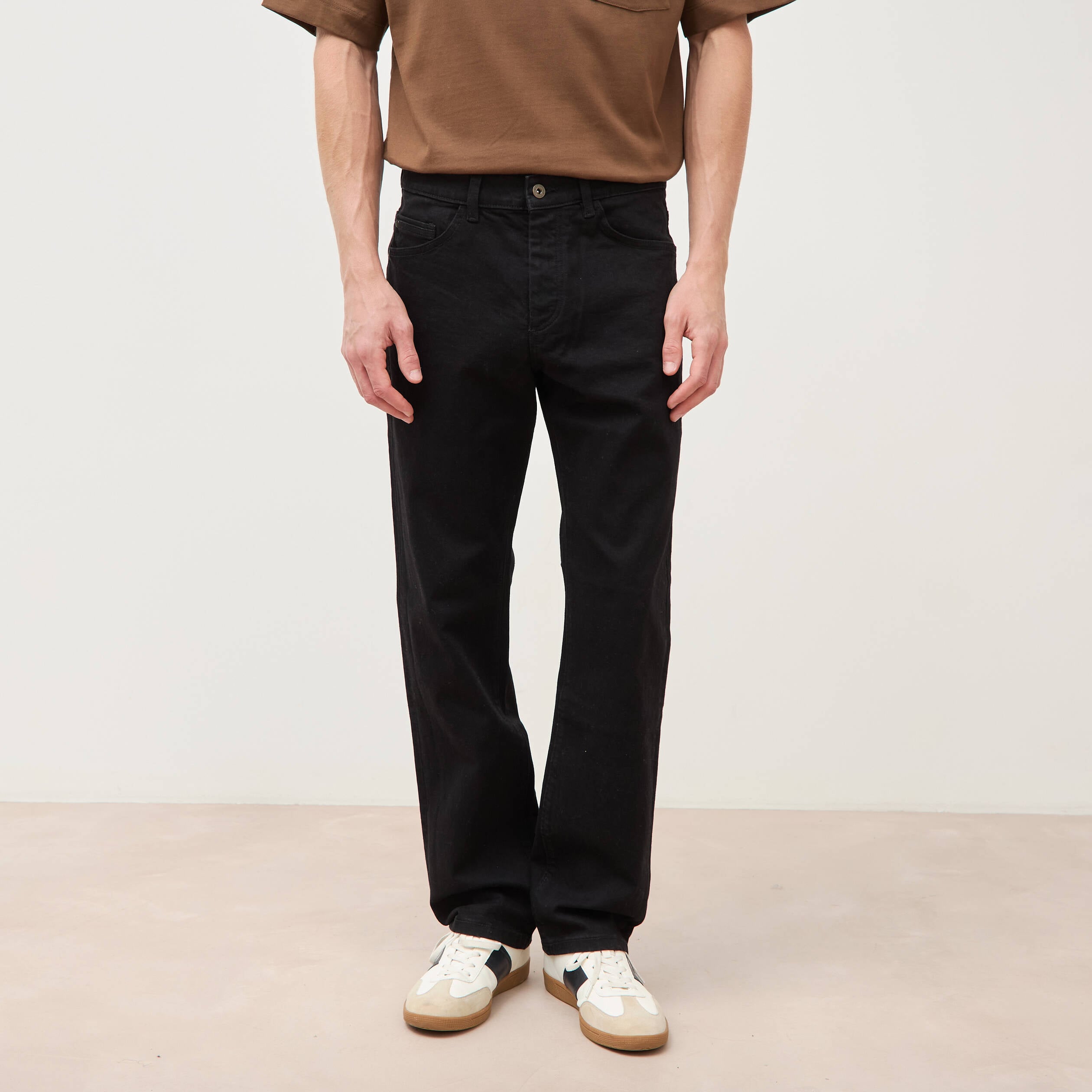 Jeans regular longueur 32 denim noir homme