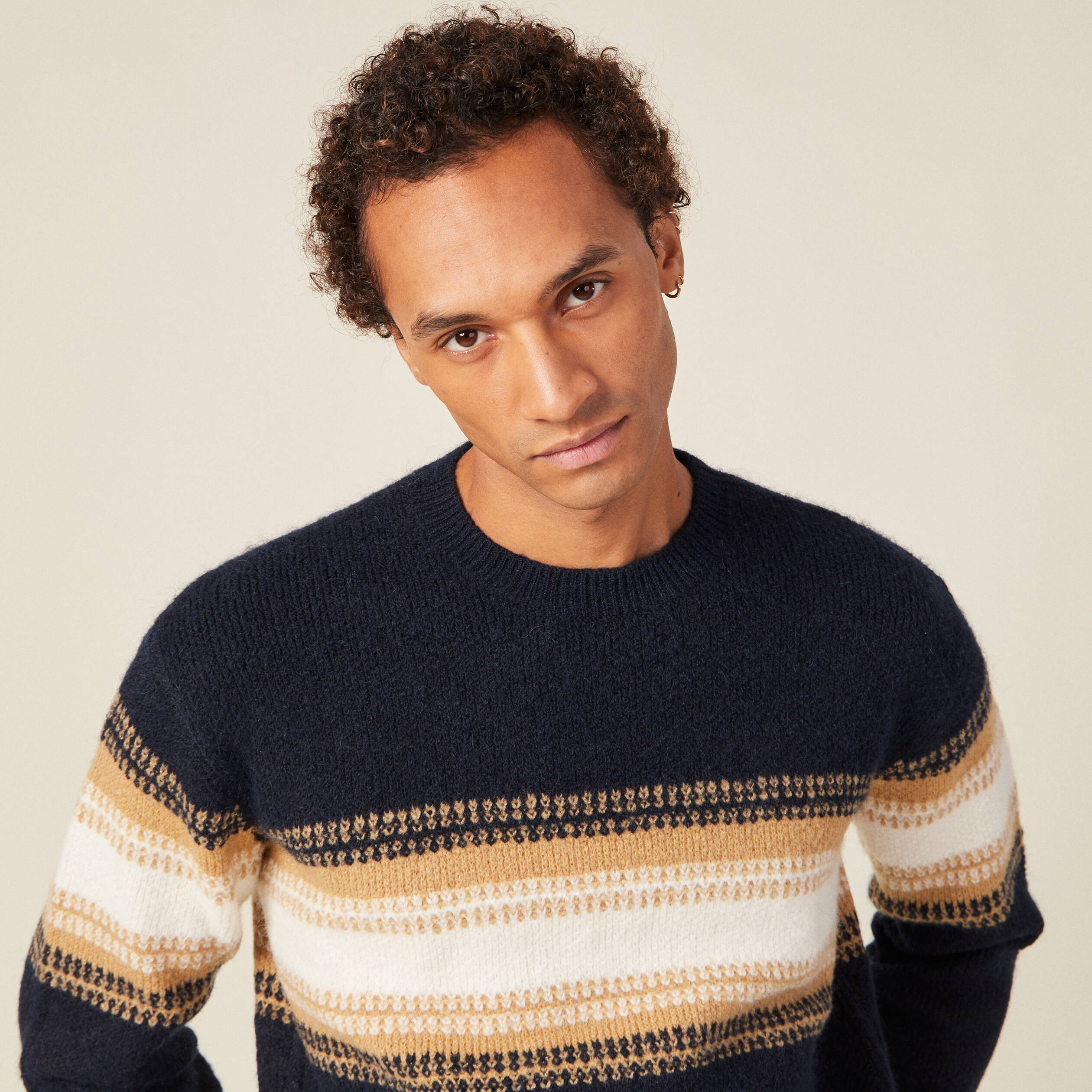 Sweat avec col rond bleu homme | La Halle