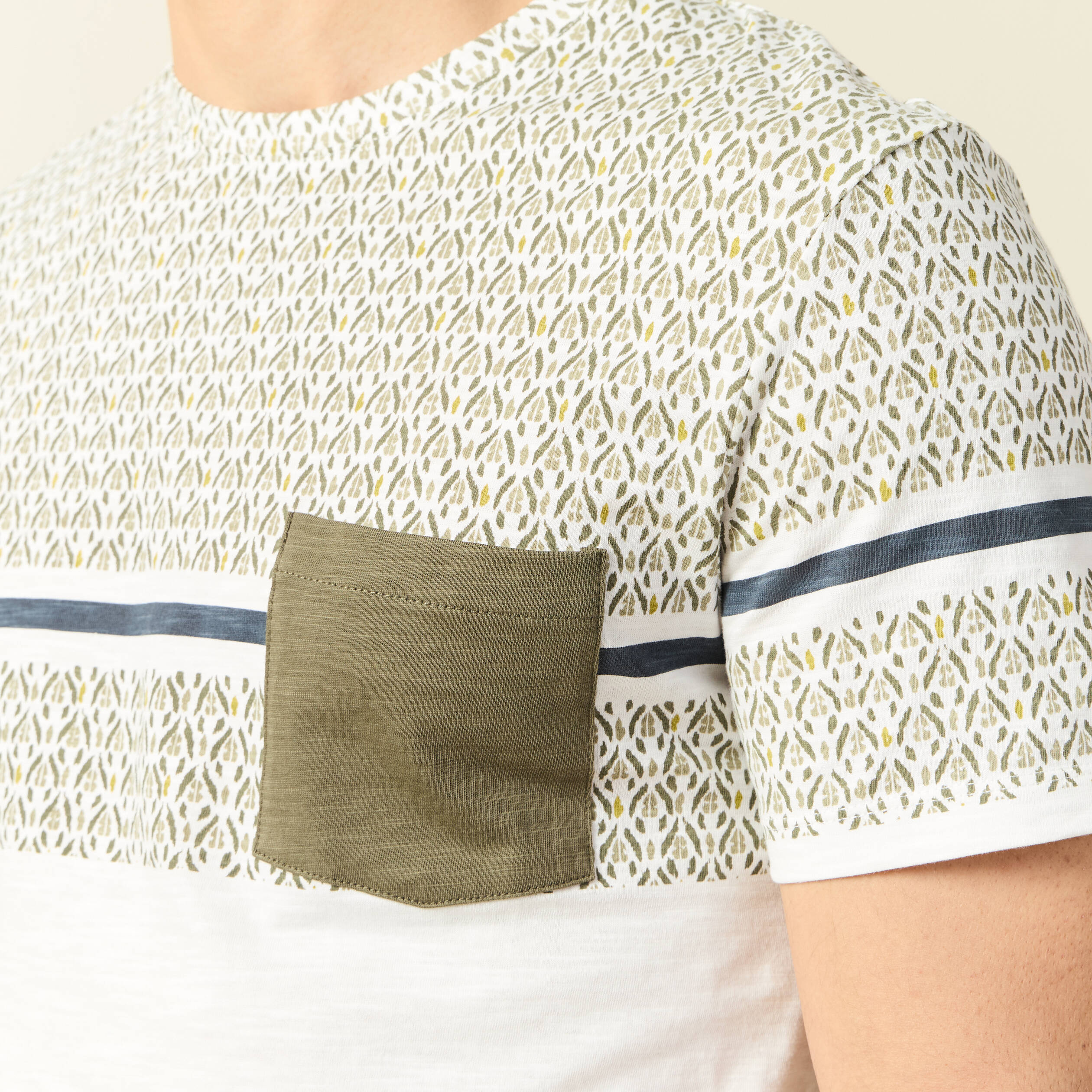 t shirt manches courtes ecru homme T-shirt manches courtes ecru homme