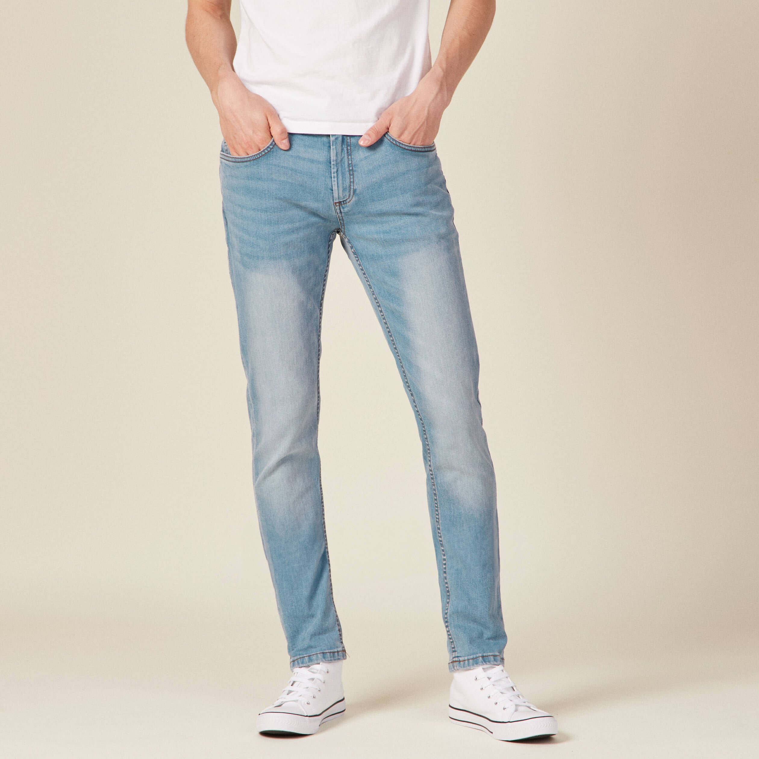 Jeans slim stretch longueur 34 denim used homme
