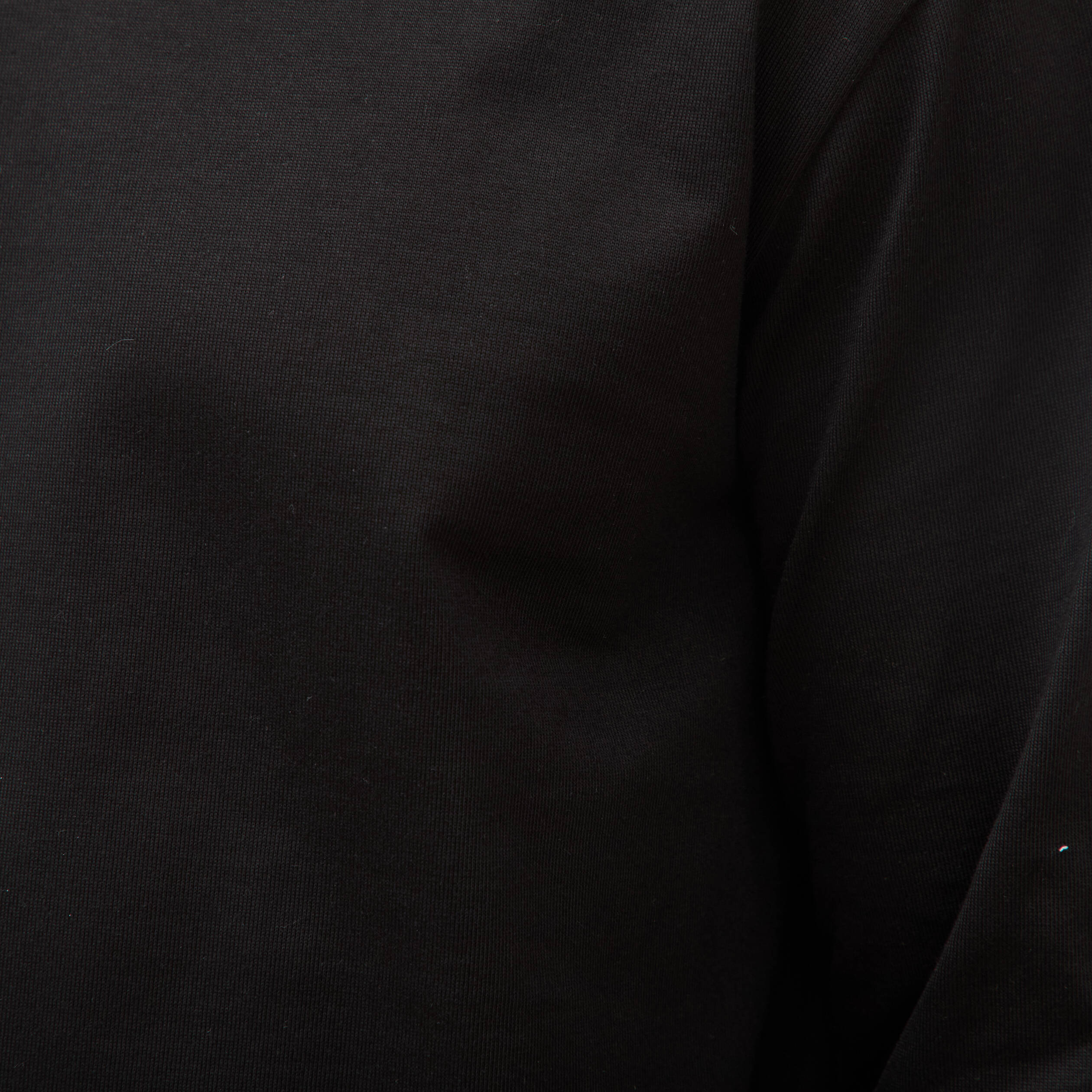T-shirt en coton manches longues noir homme