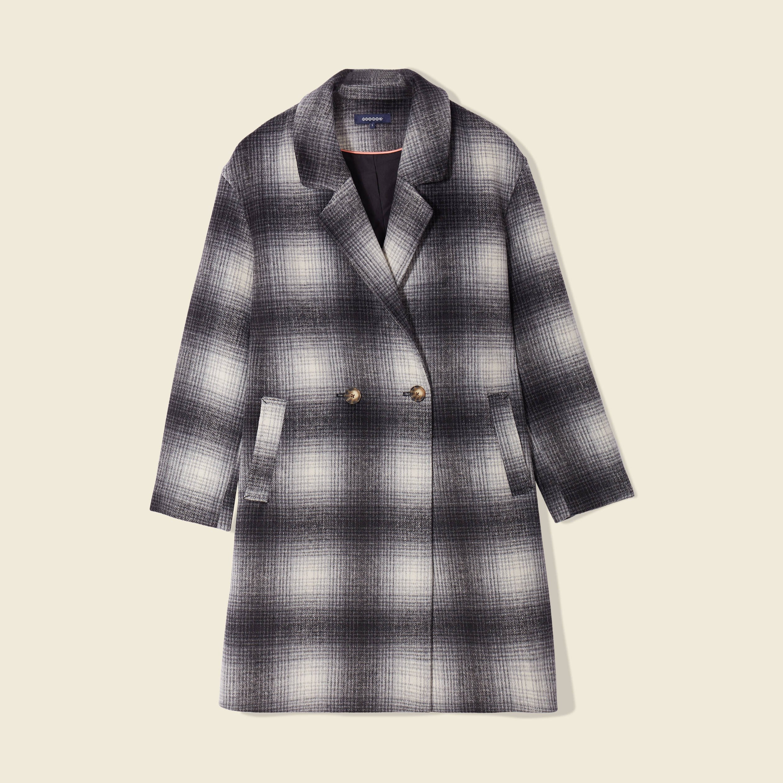 manteau droit long noir femme Manteau droit long noir femme
