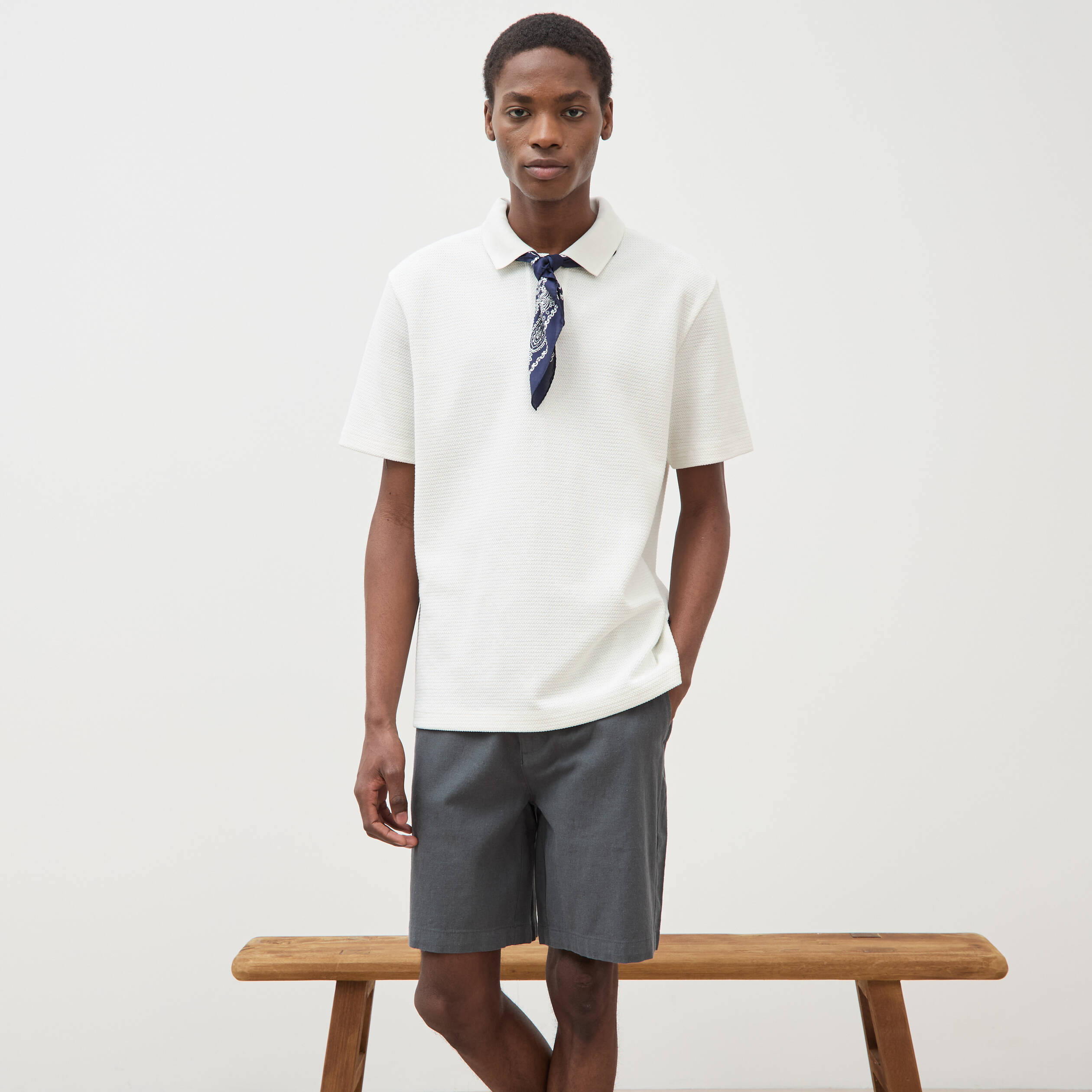 Bermuda vert kaki homme
