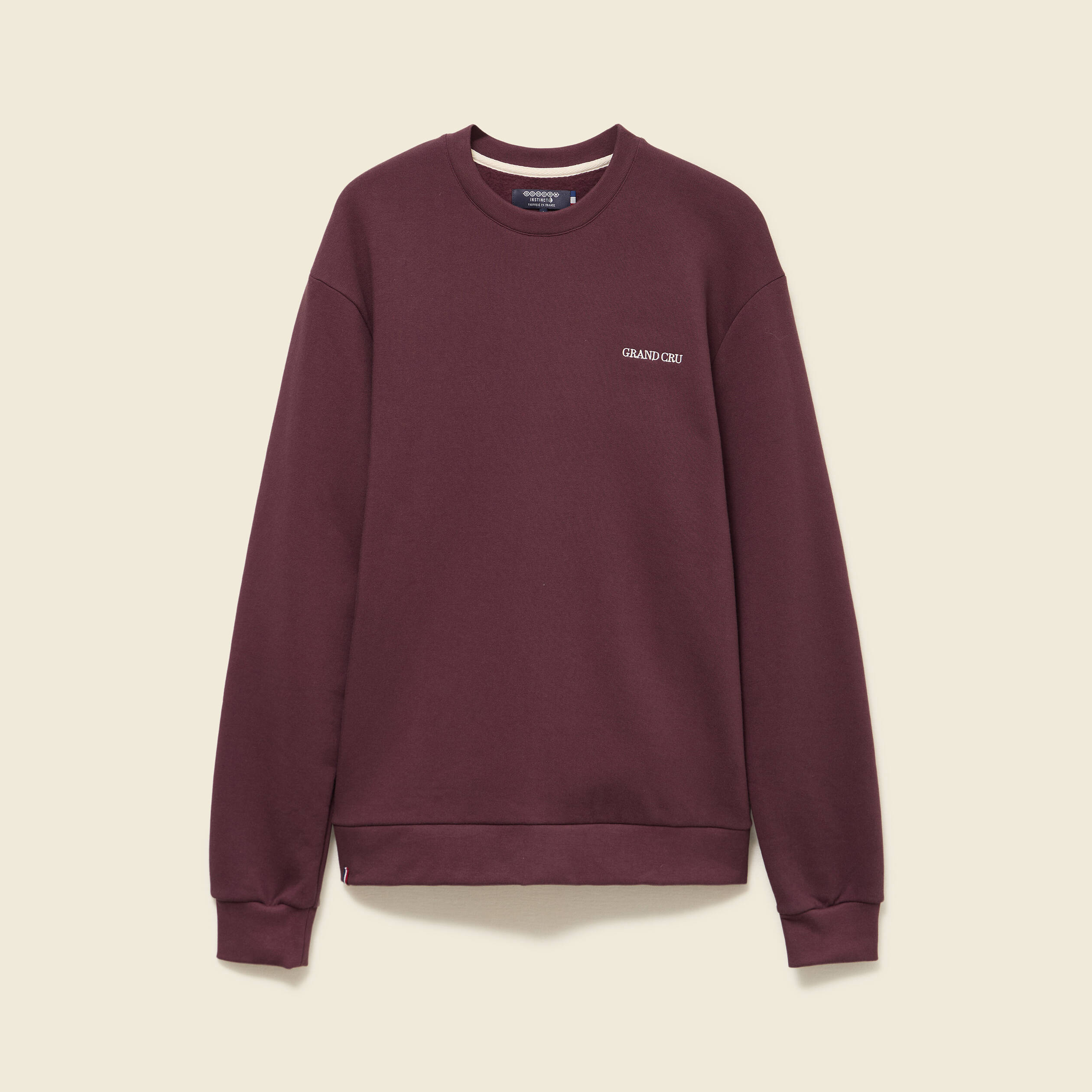 Sweat manches longues bordeaux homme