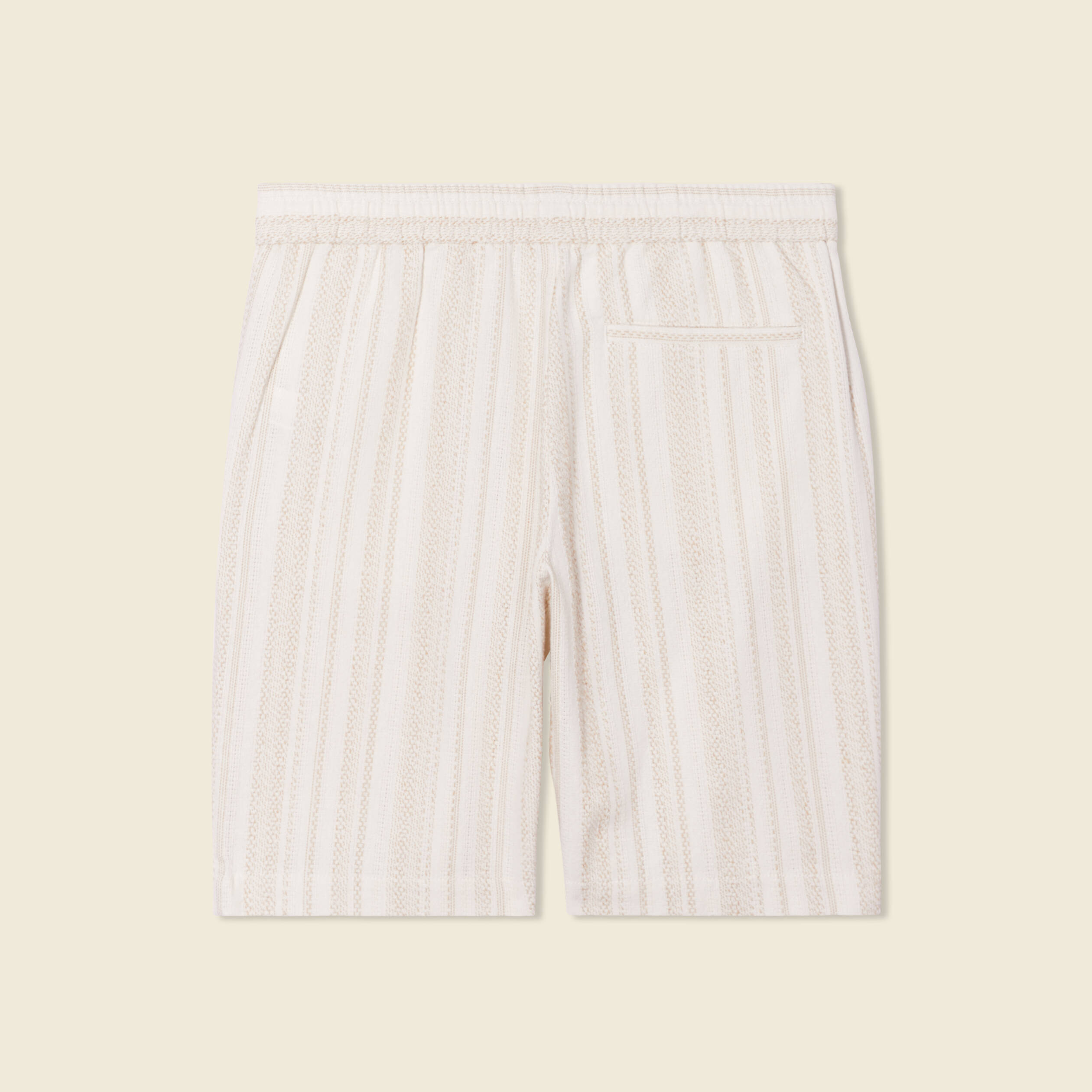 short droit en tricot ecru homme Short droit en tricot ecru homme